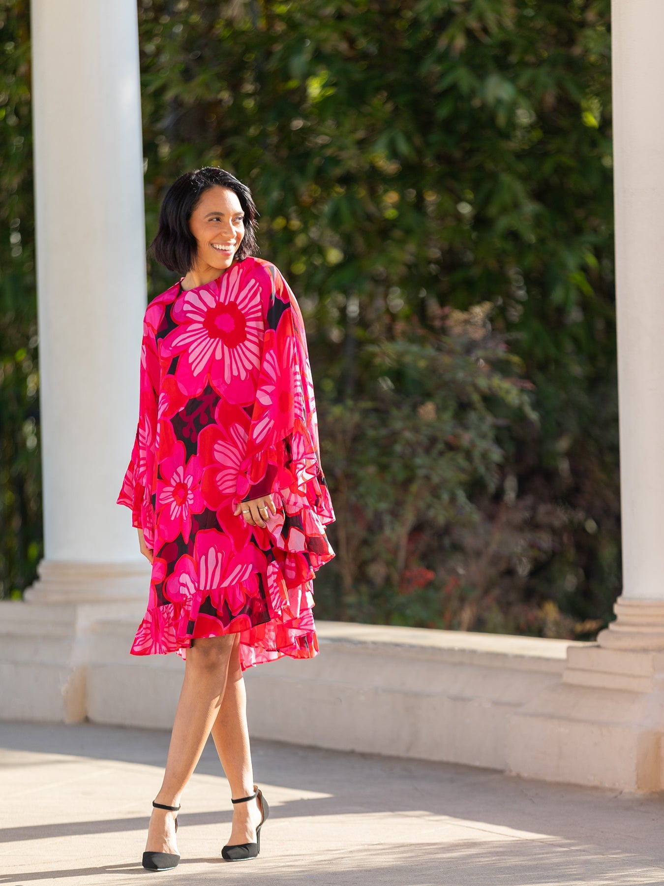 GABRIELLE dress Camellia Pink - Lesley Evers - Black - camellia - camellia pink