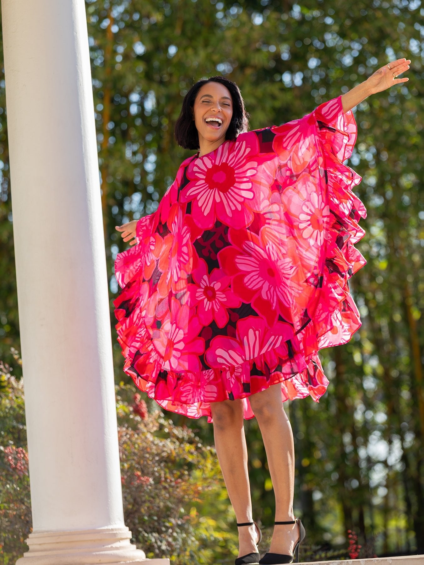 GABRIELLE dress Camellia Pink - Lesley Evers - Black - camellia - camellia pink