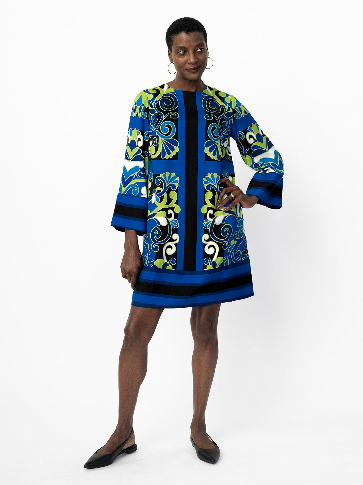 GIANNA dress Vitalia Navy - Lesley Evers-Dress-Shop-Shop/All Products