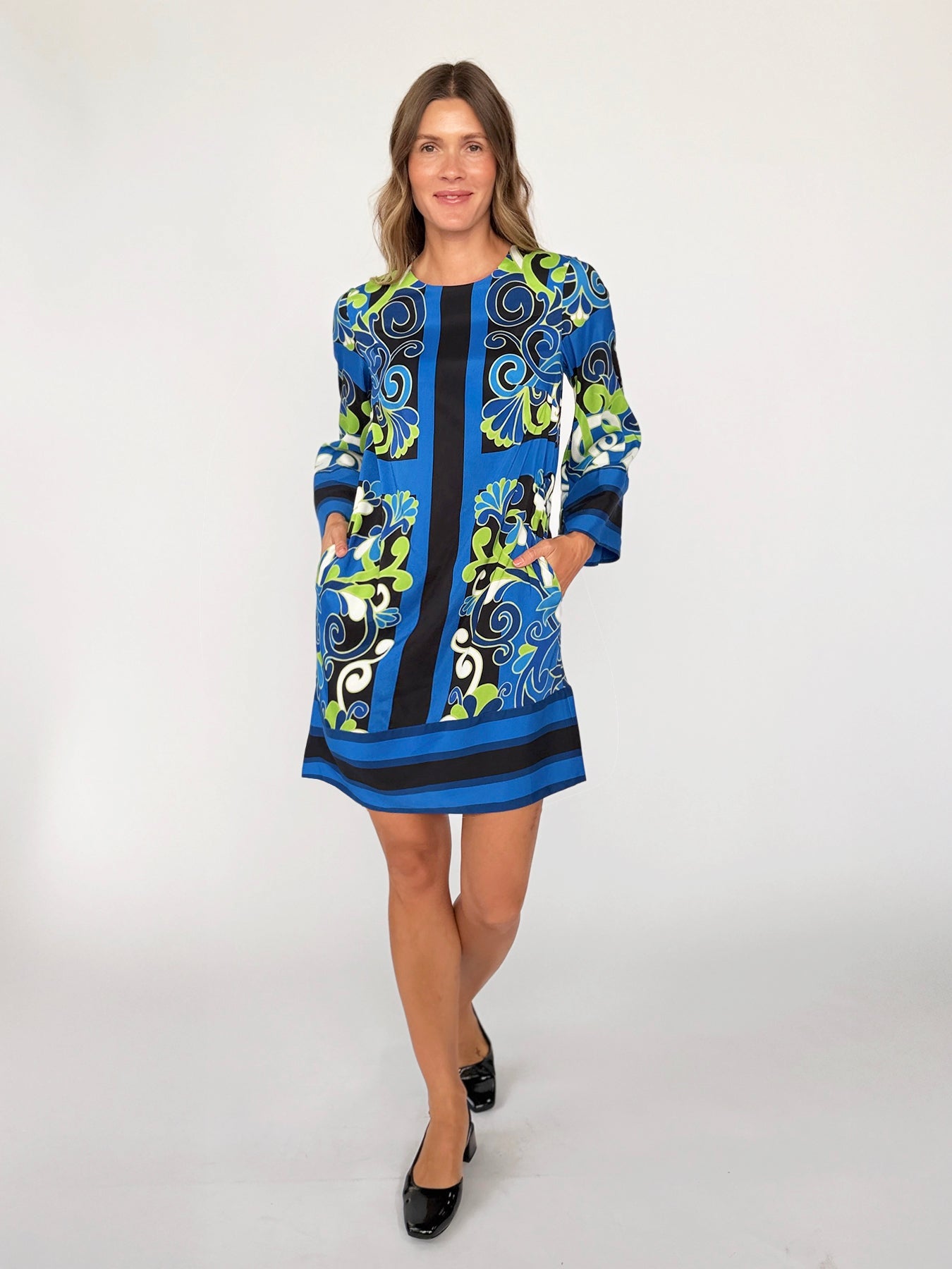 GIANNA dress Vitalia Navy - Lesley Evers-Dress-Shop-Shop/All Products