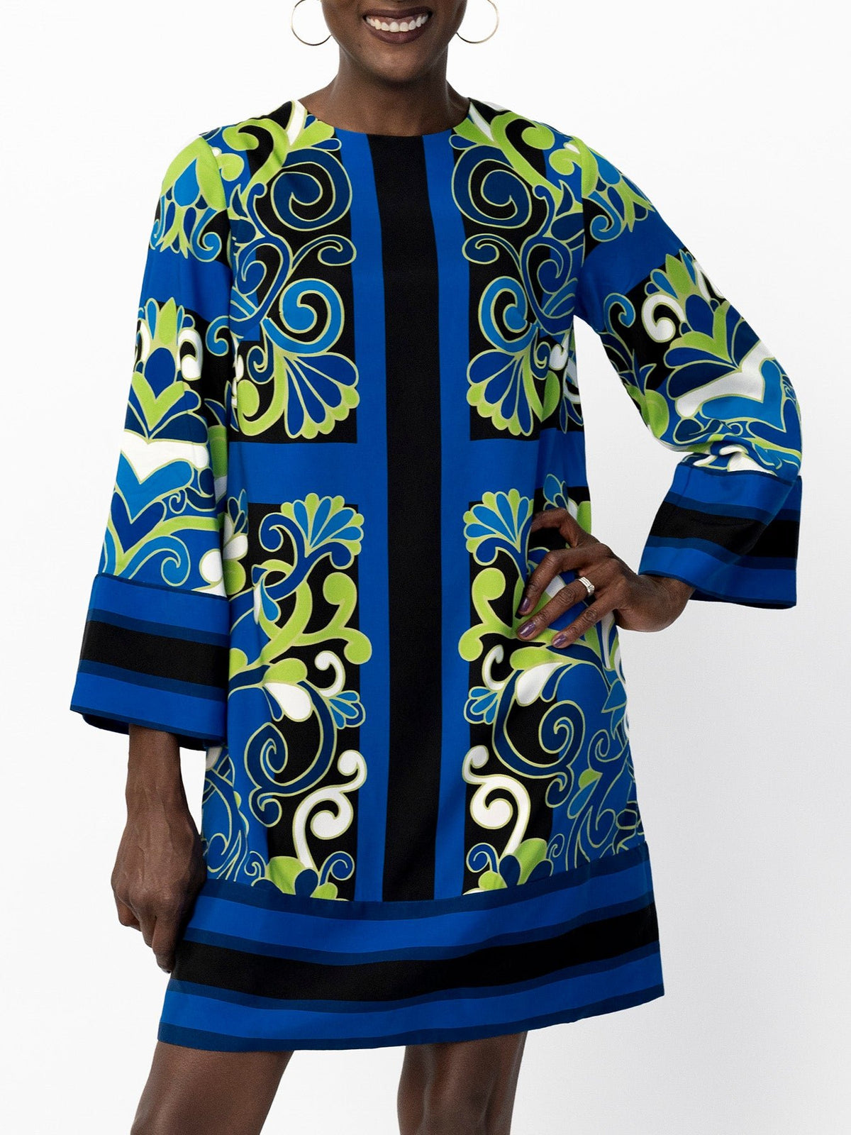 GIANNA dress Vitalia Navy - Lesley Evers-Dress-Shop-Shop/All Products