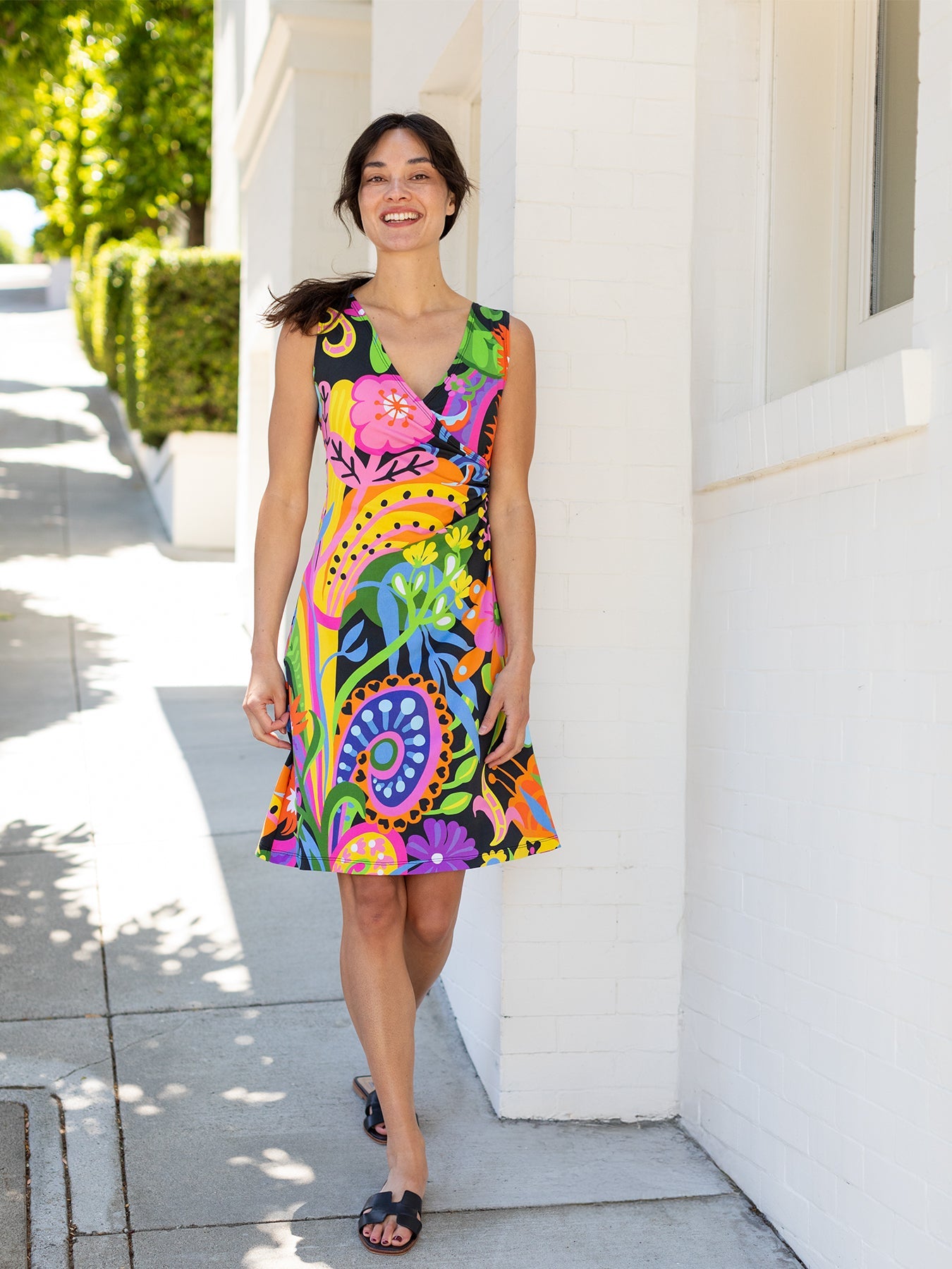 GINA dress Bonanza - Lesley Evers - cotton dress - Dress - faux wrap