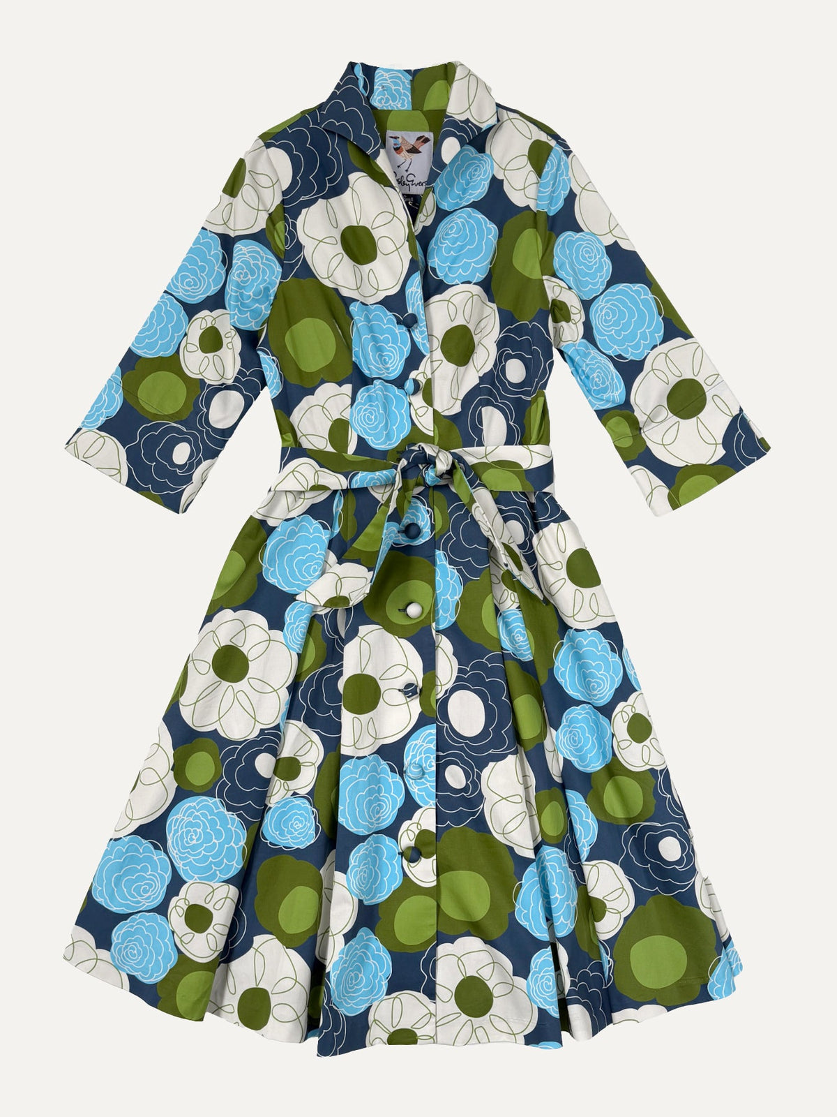 GRACE dress Flower Charm Navy - Lesley Evers-Dress-Grace-Shop