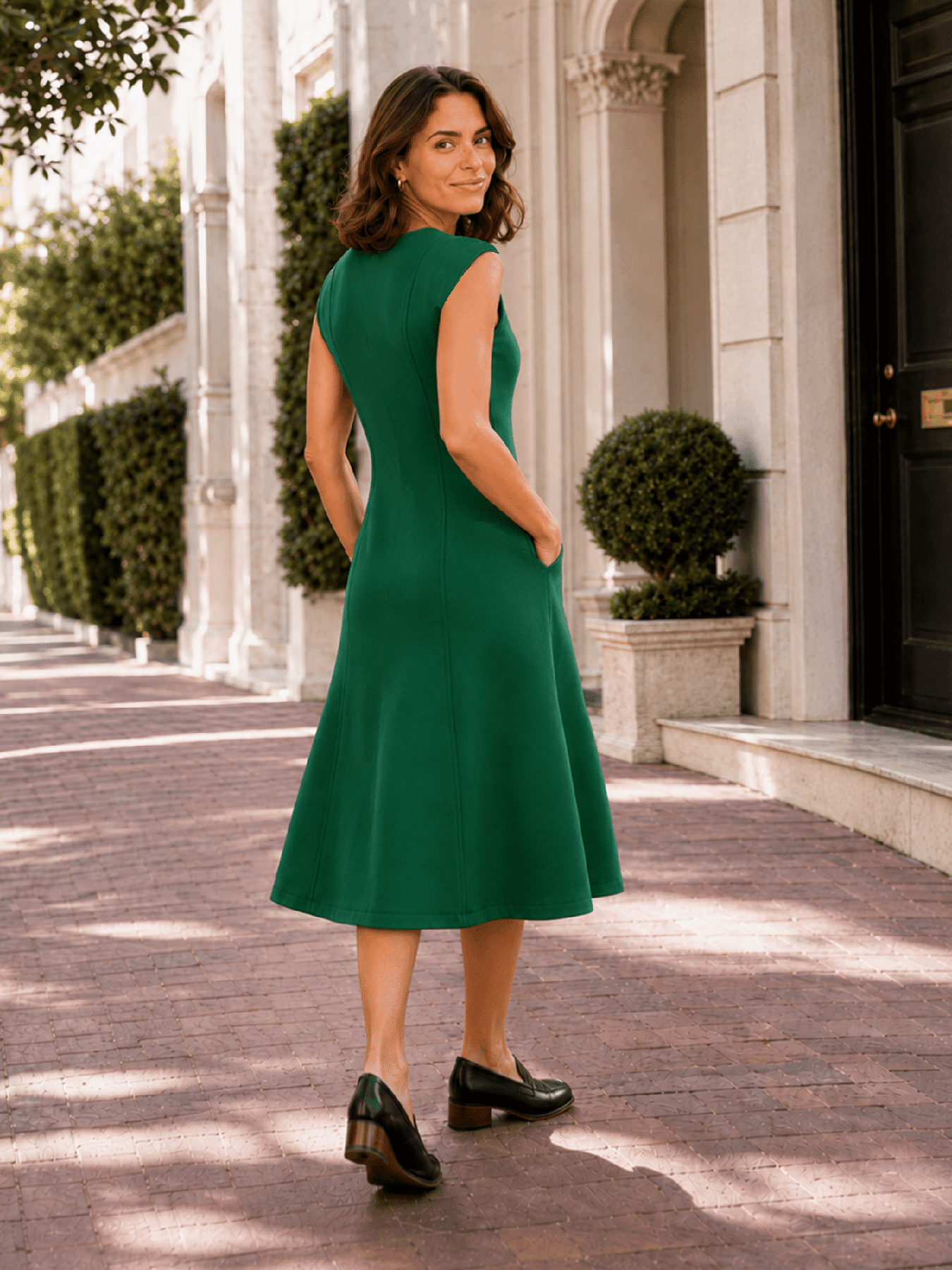 GWEN dress Green - Lesley Evers-Dress-formal-Shop