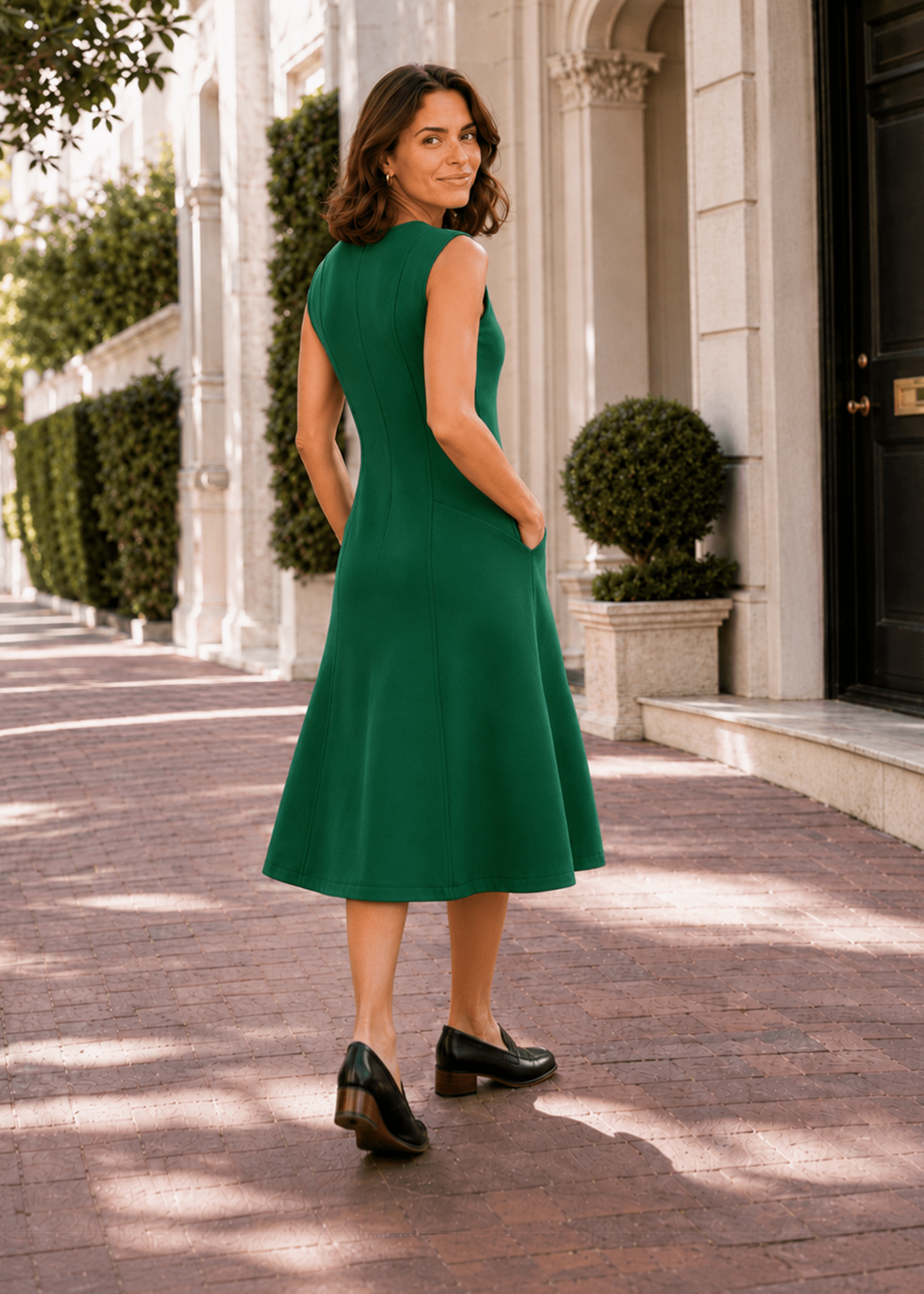 GWEN dress Green - Lesley Evers-Dress-formal-Shop