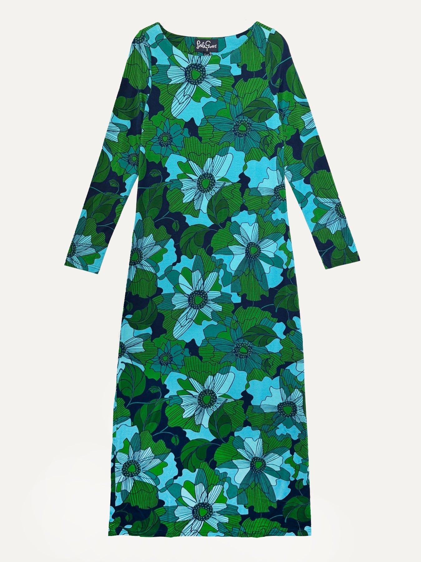 HARLOW dress Wild Bloom Navy - Lesley Evers-Dress-formal-Shop