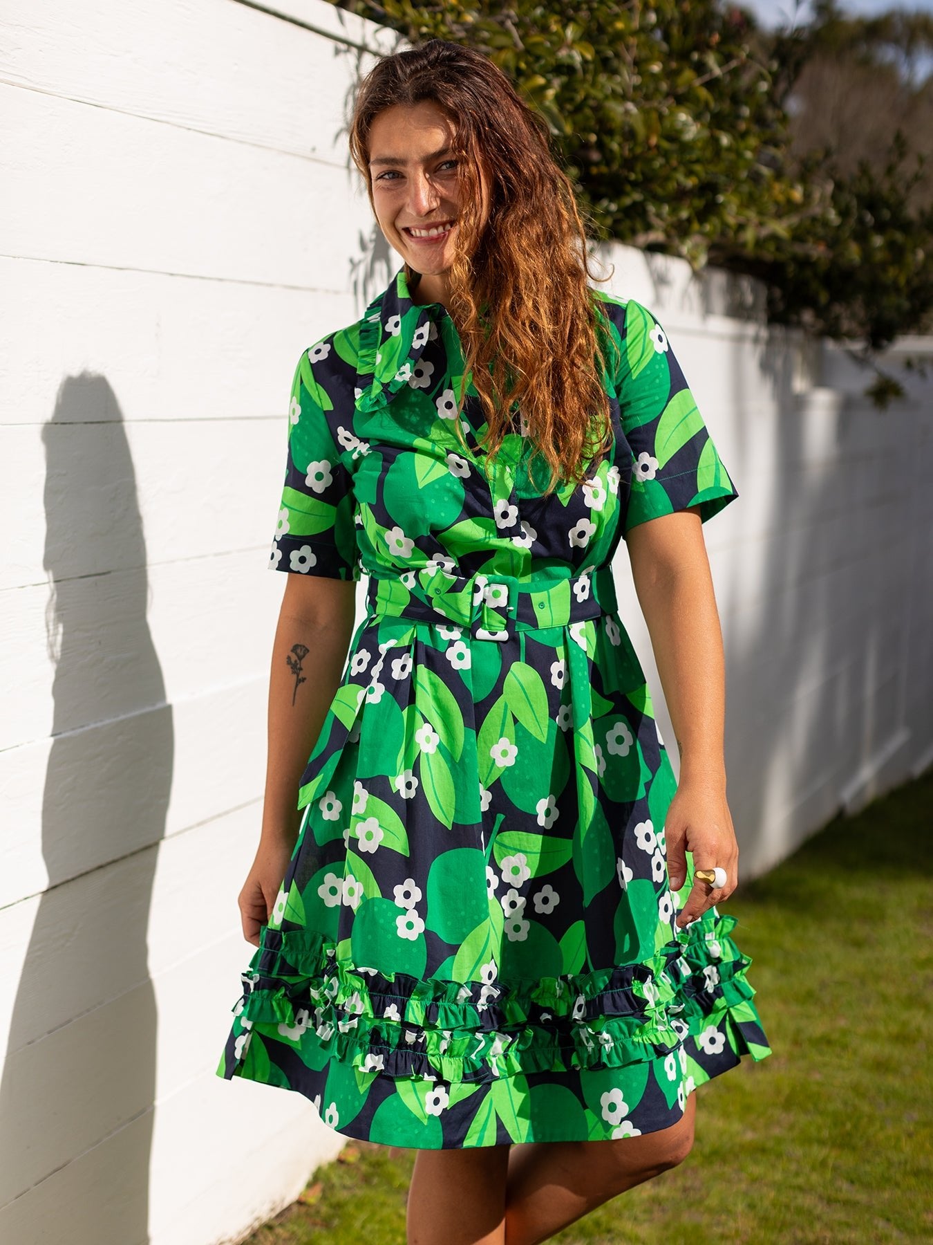 HARPER dress Limes - Lesley Evers - Dress - limes - Shop