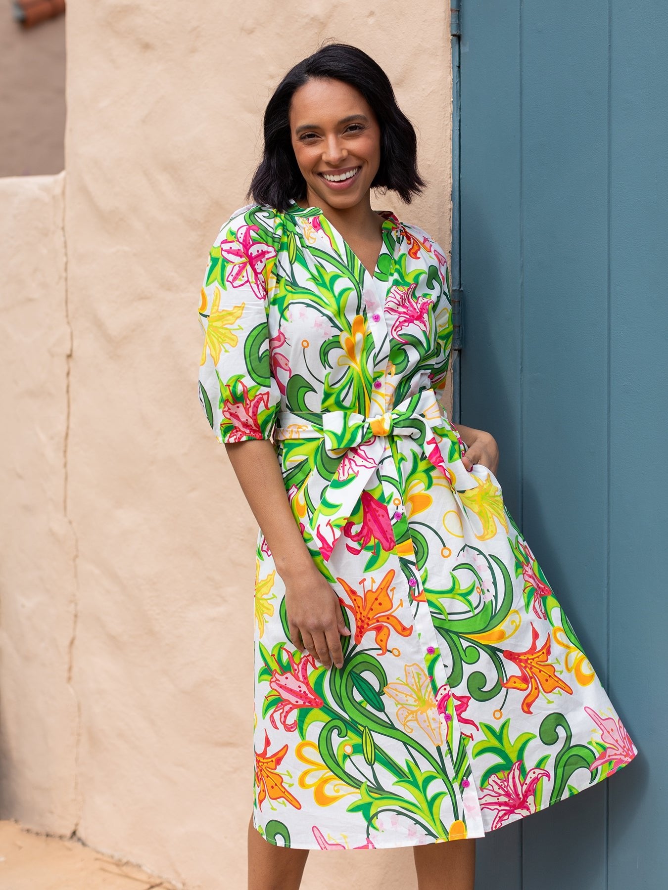 HARRIET dress Lily Bouquet - Lesley Evers - Shop - Shop/All Products - Shop/Dresses