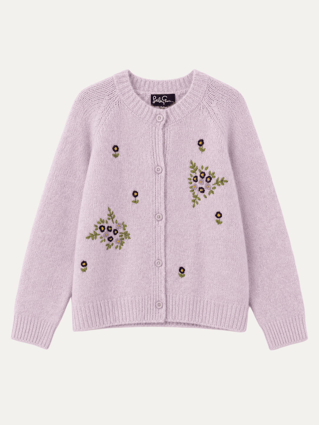 HAZEL cardigan Lavender - Lesley Evers-cardigan-dinner with friends-emma