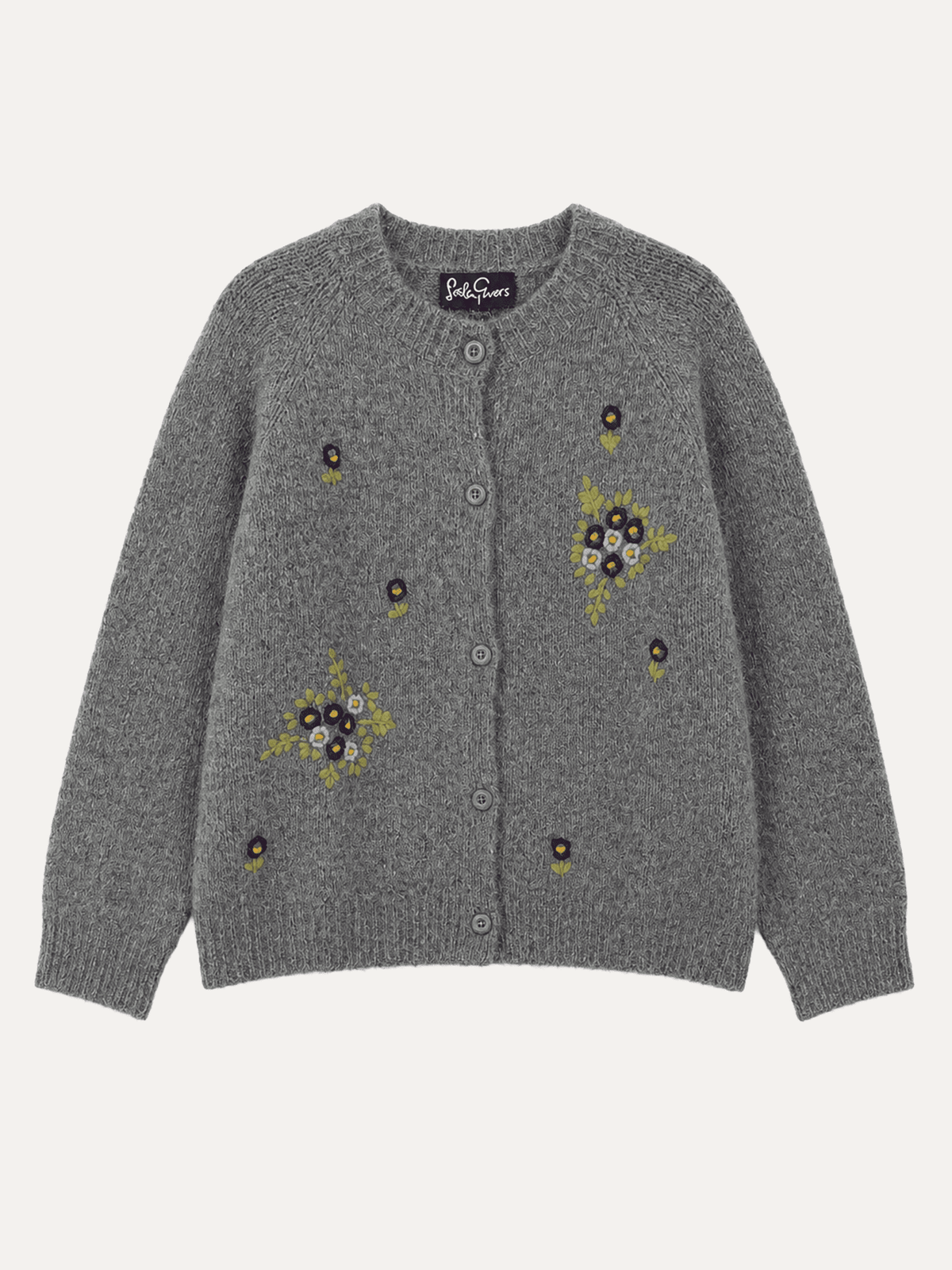 HAZEL cardigan Slate - Lesley Evers-cardigan-dinner with friends-emma