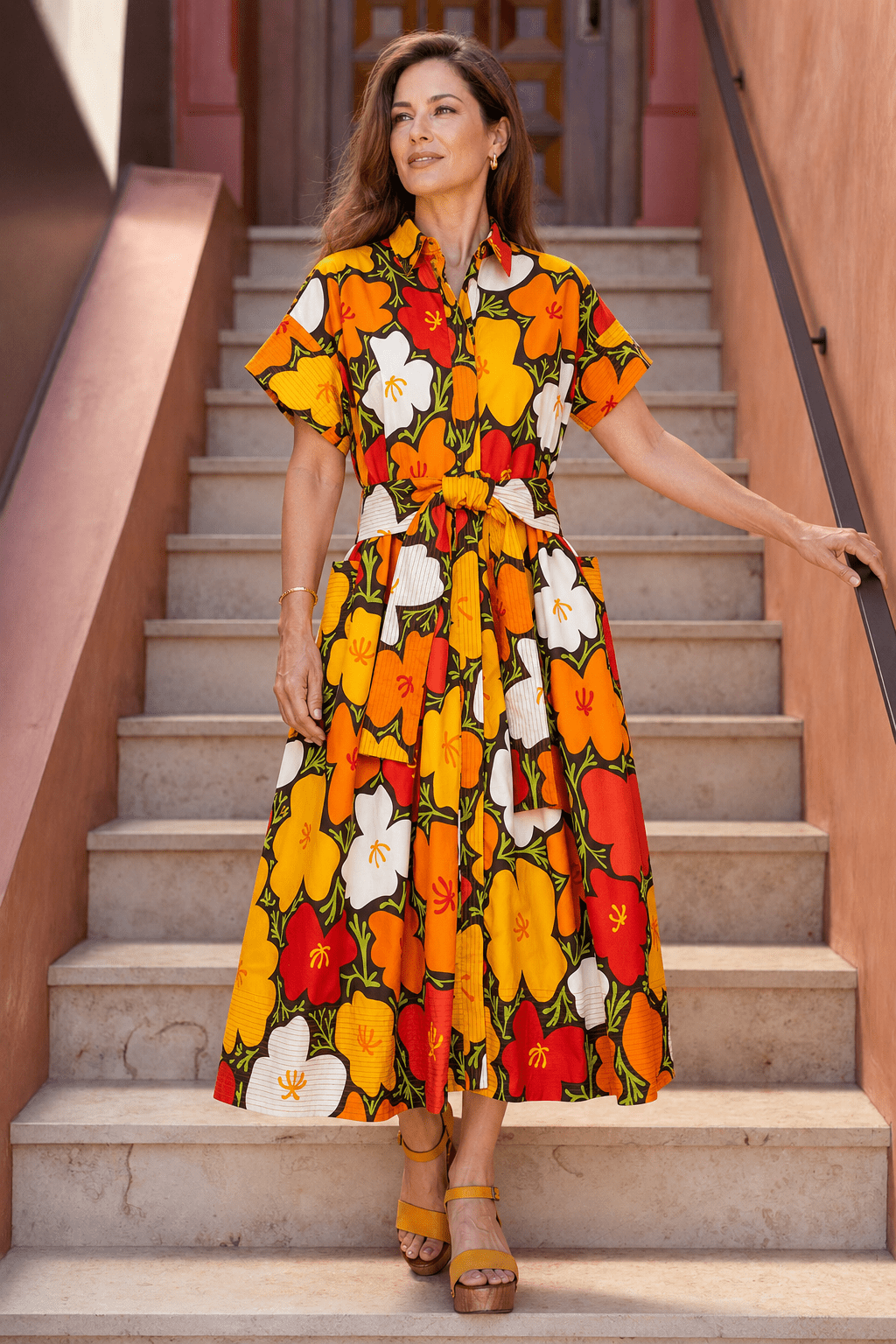 HEIDI dress California Poppy - Lesley Evers - cotton dress - Dress - heidi