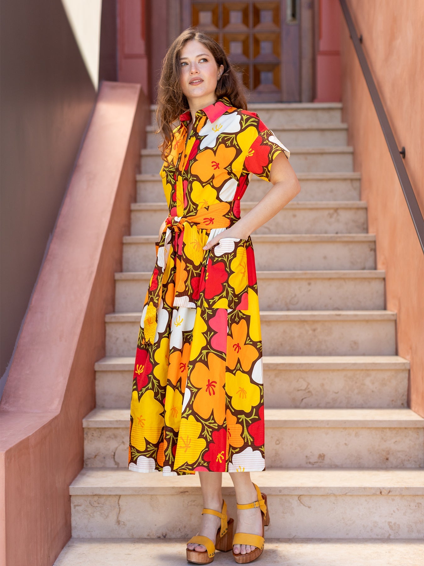 HEIDI dress California Poppy - Lesley Evers - cotton dress - Dress - heidi
