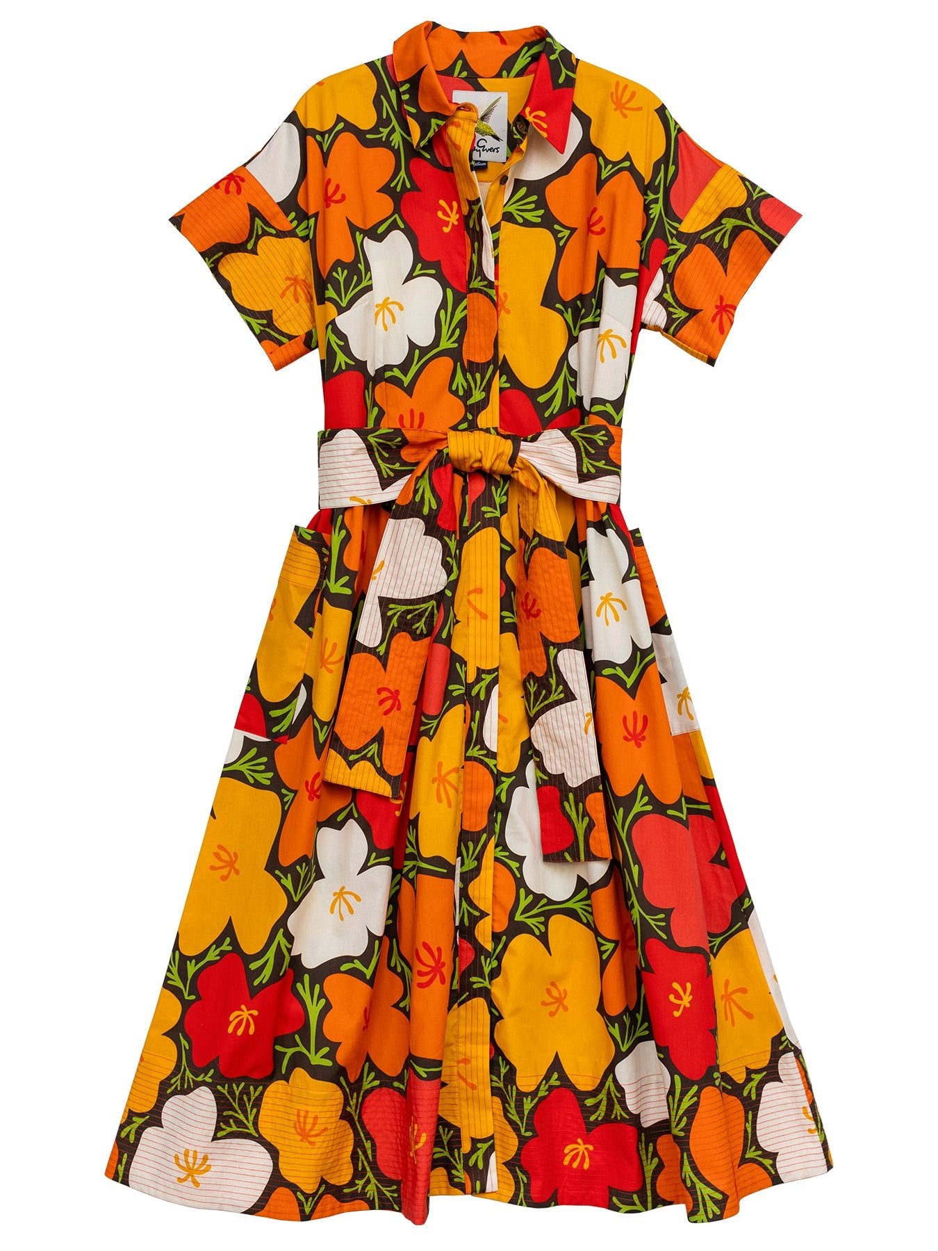 HEIDI dress California Poppy - Lesley Evers - cotton dress - Dress - Printed Dress
