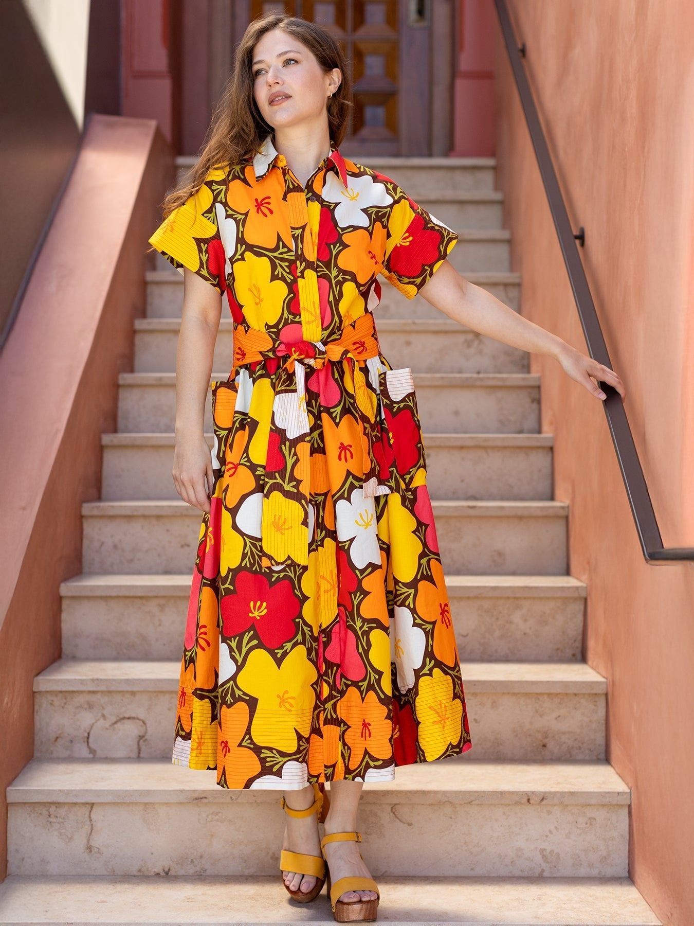 HEIDI dress California Poppy - Lesley Evers - cotton dress - Dress - heidi