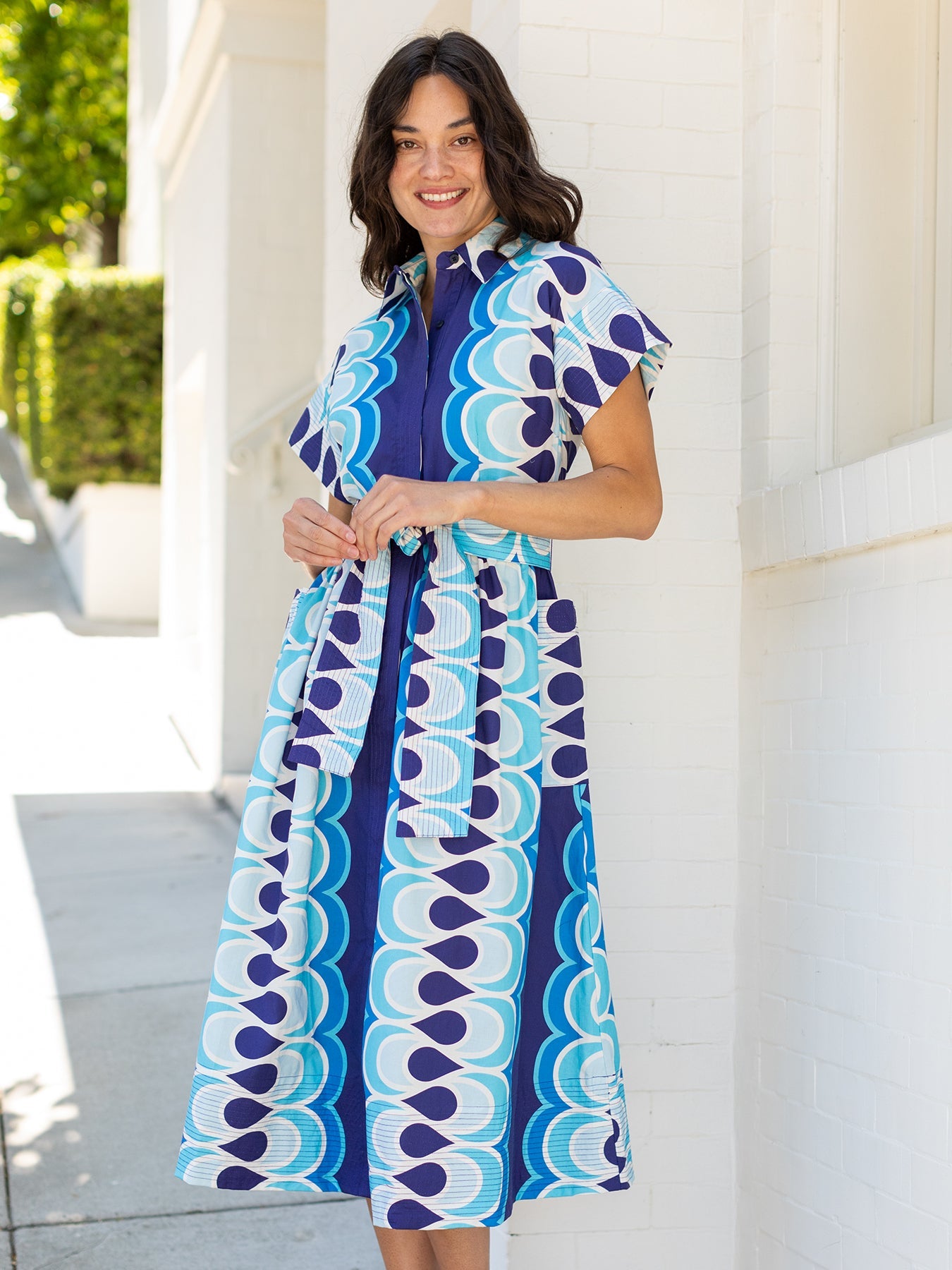 HEIDI dress Rio Blue - Lesley Evers - cotton dress - Dress - Printed Dress