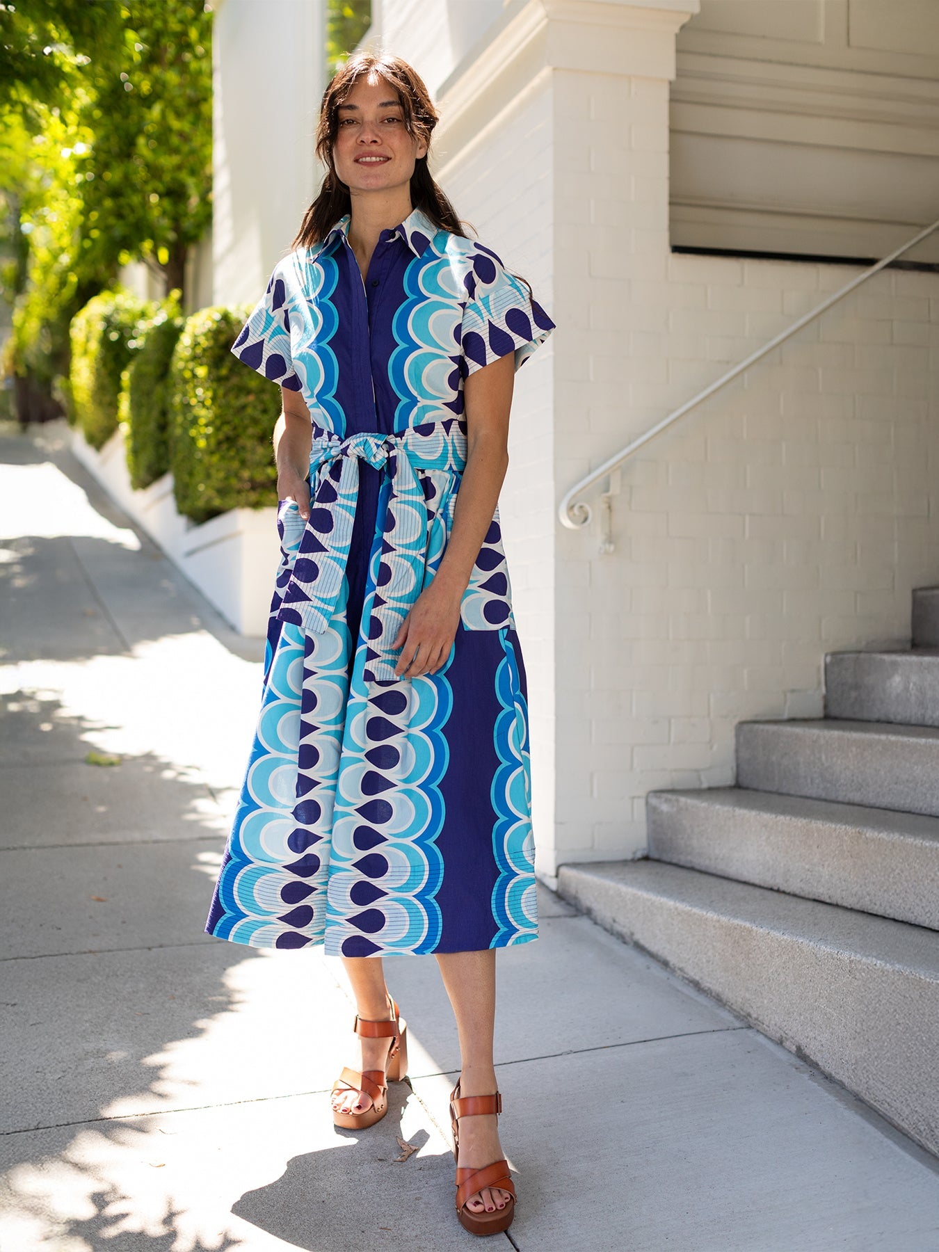 HEIDI dress Rio Blue - Lesley Evers - cotton dress - Dress - Printed Dress