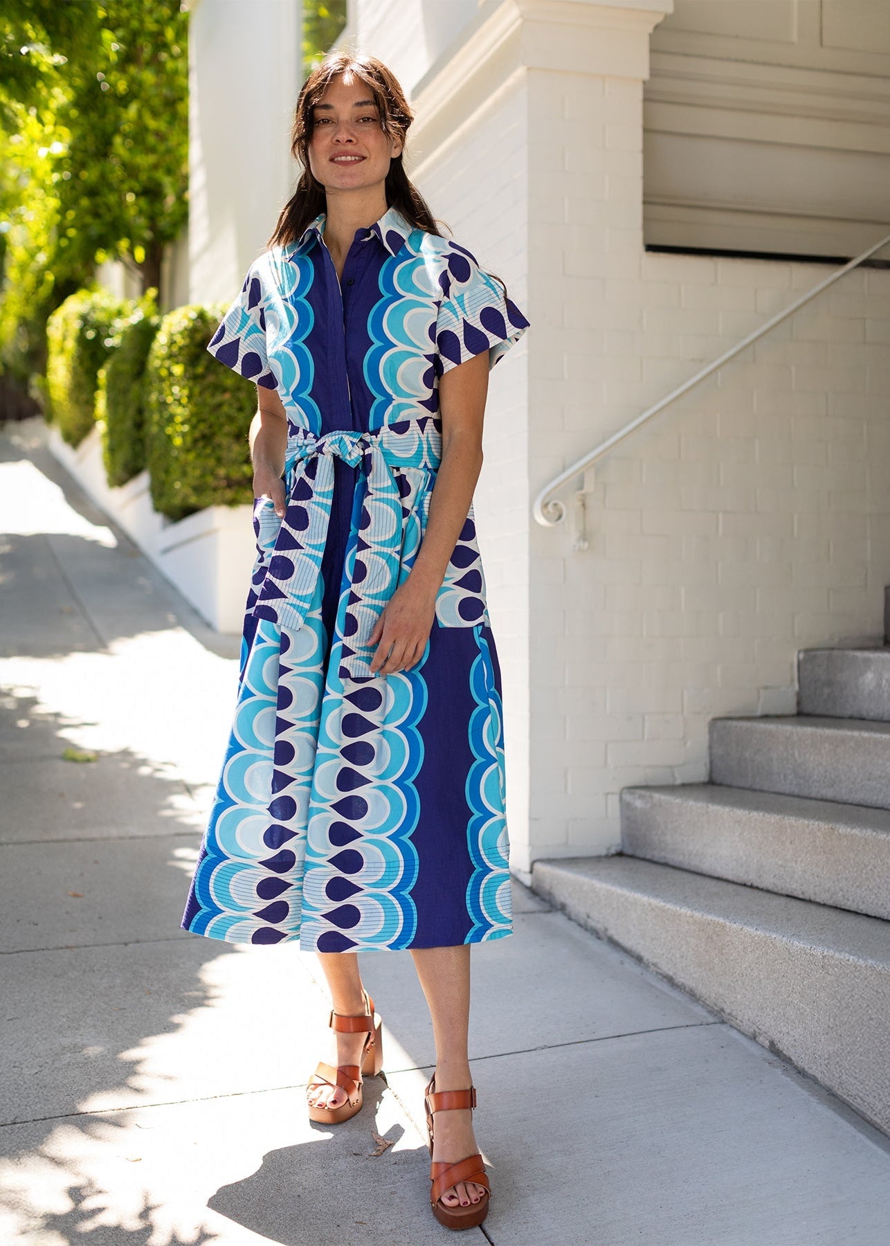 HEIDI dress Rio Blue - Lesley Evers - cotton dress - Dress - Printed Dress