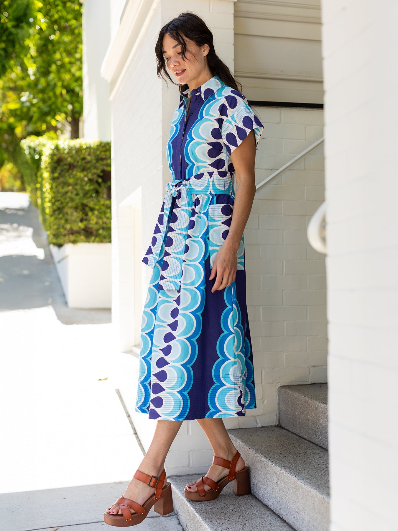 HEIDI dress Rio Blue - Lesley Evers - cotton dress - Dress - Printed Dress