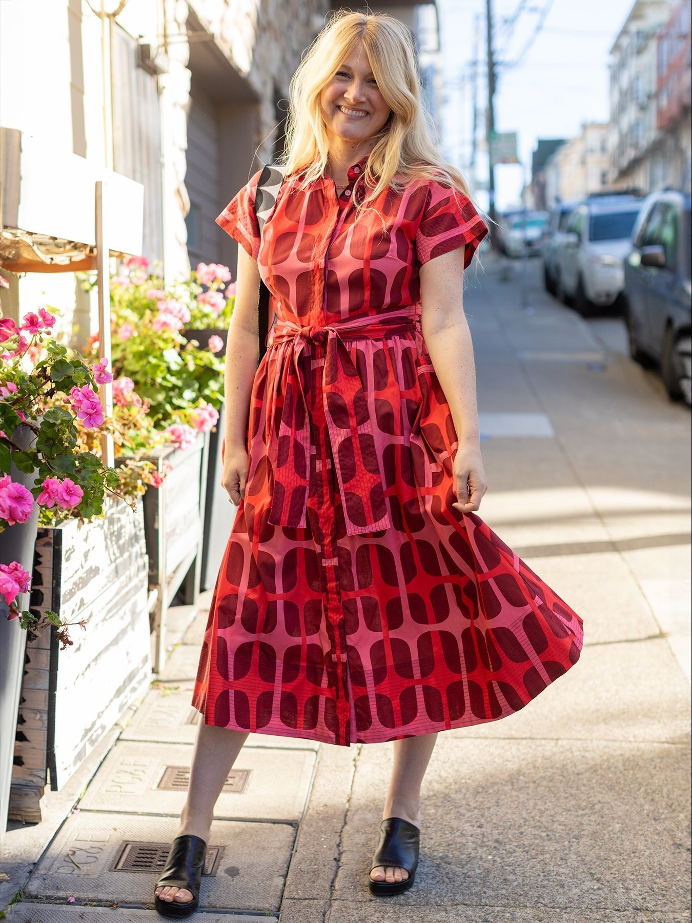 HEIDI dress Sausalito Red – Lesley Evers
