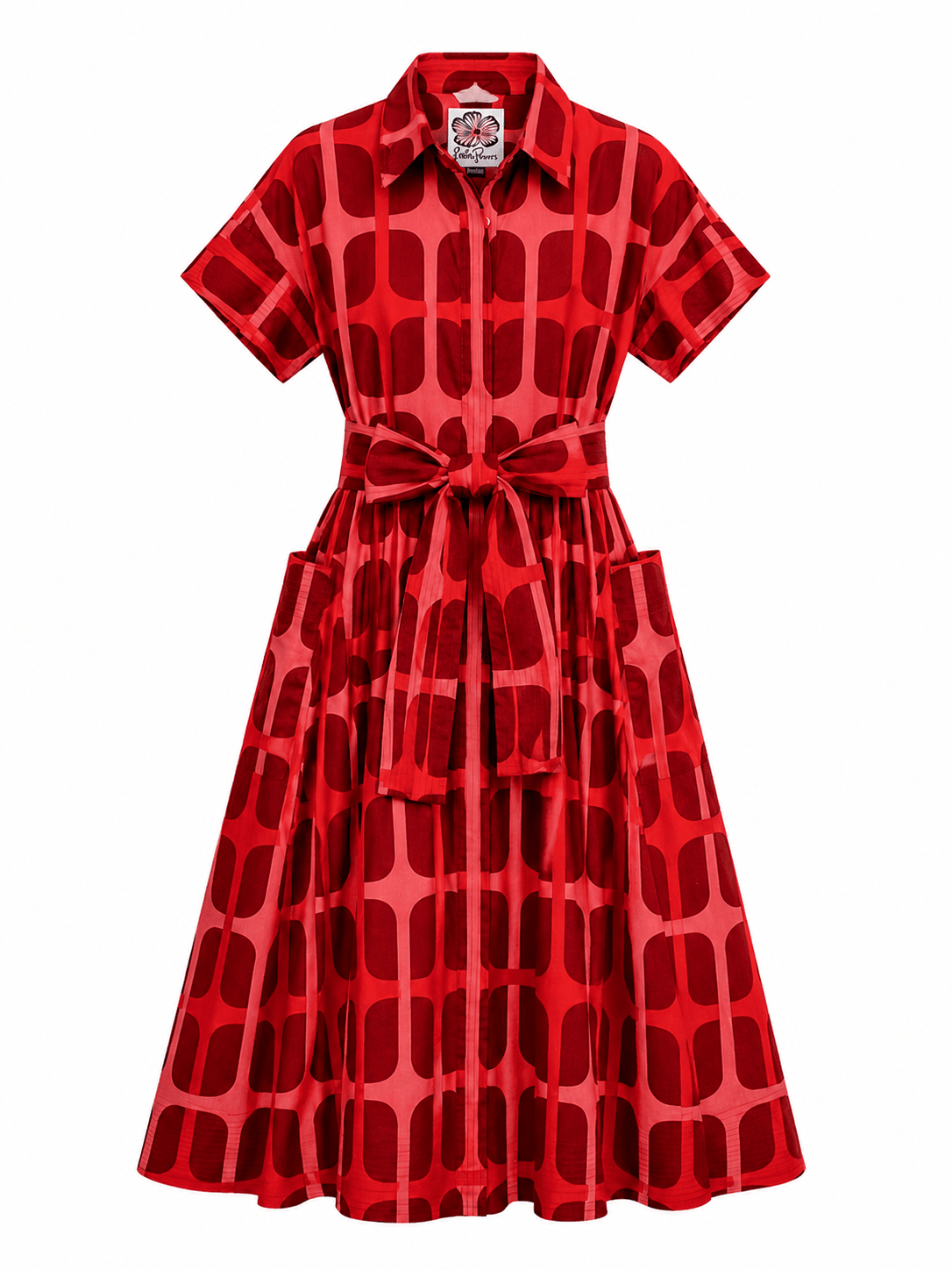 HEIDI dress Sausalito Red - Lesley Evers - cotton dress - Dress - heidi
