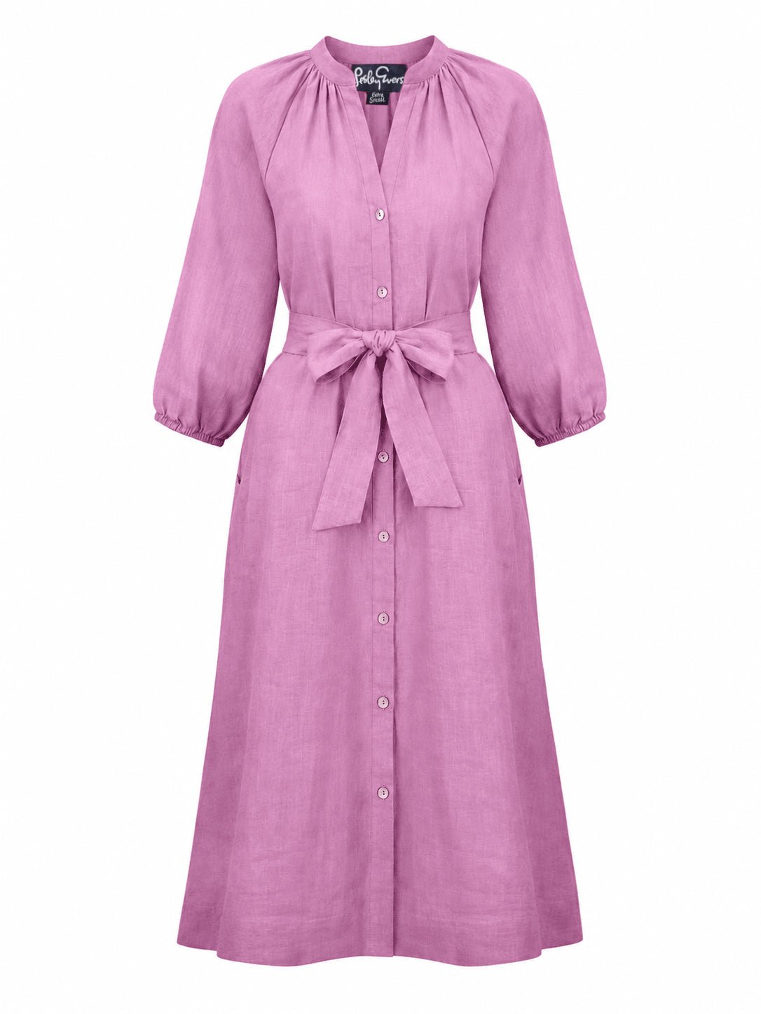 HENRIETTA dress Lilac - Lesley Evers-Dress-linen dress-new