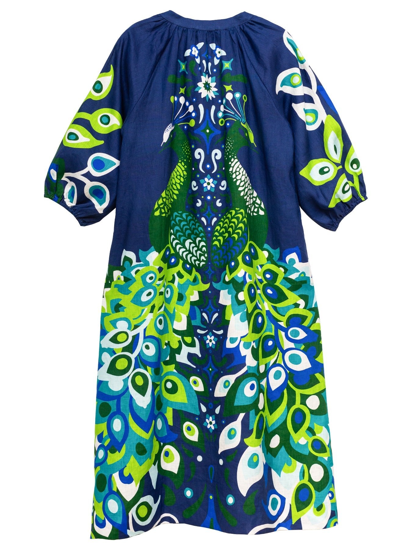 Henrietta Dress Peacock Navy - Lesley Evers -