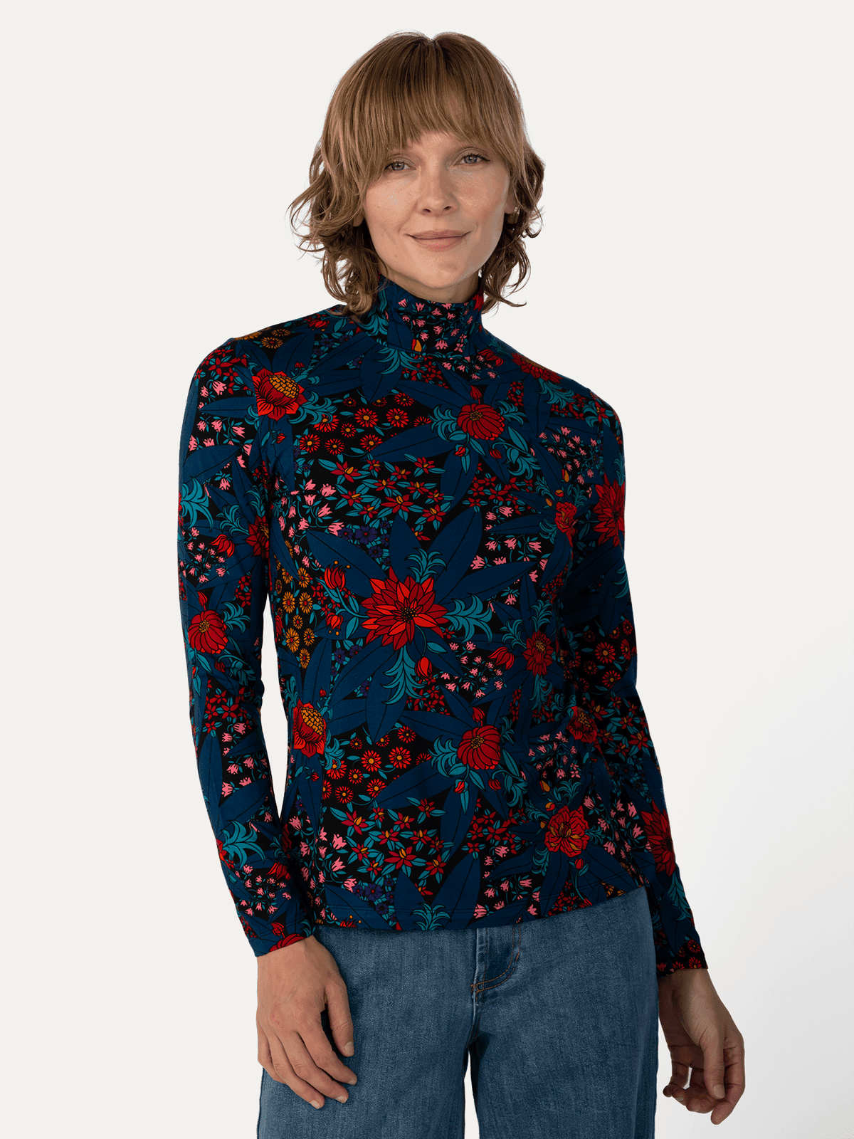 IDA tee Splendor Teal - Lesley Evers-basics-ida-long sleeve