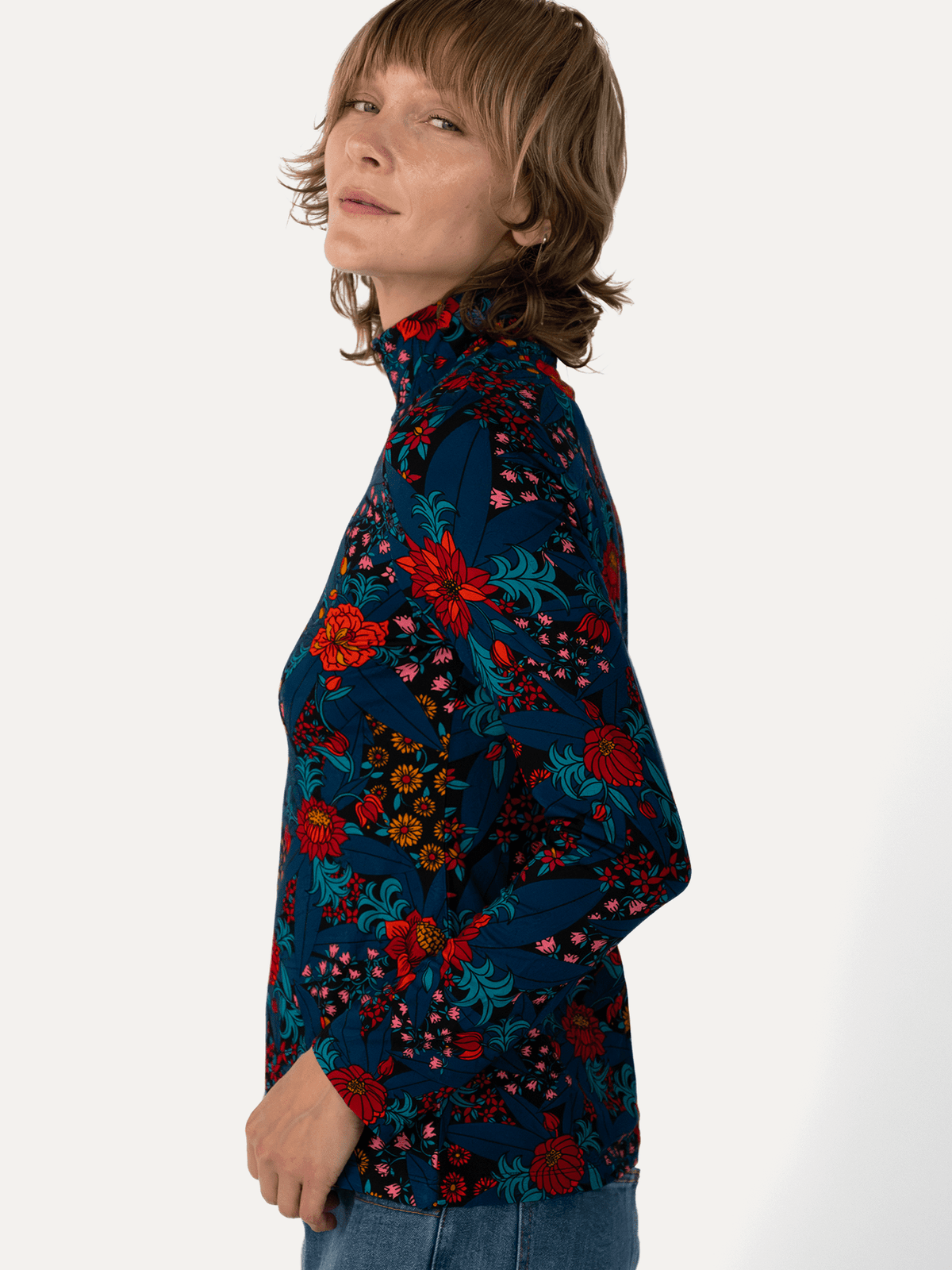 IDA tee Splendor Teal - Lesley Evers-basics-ida-long sleeve