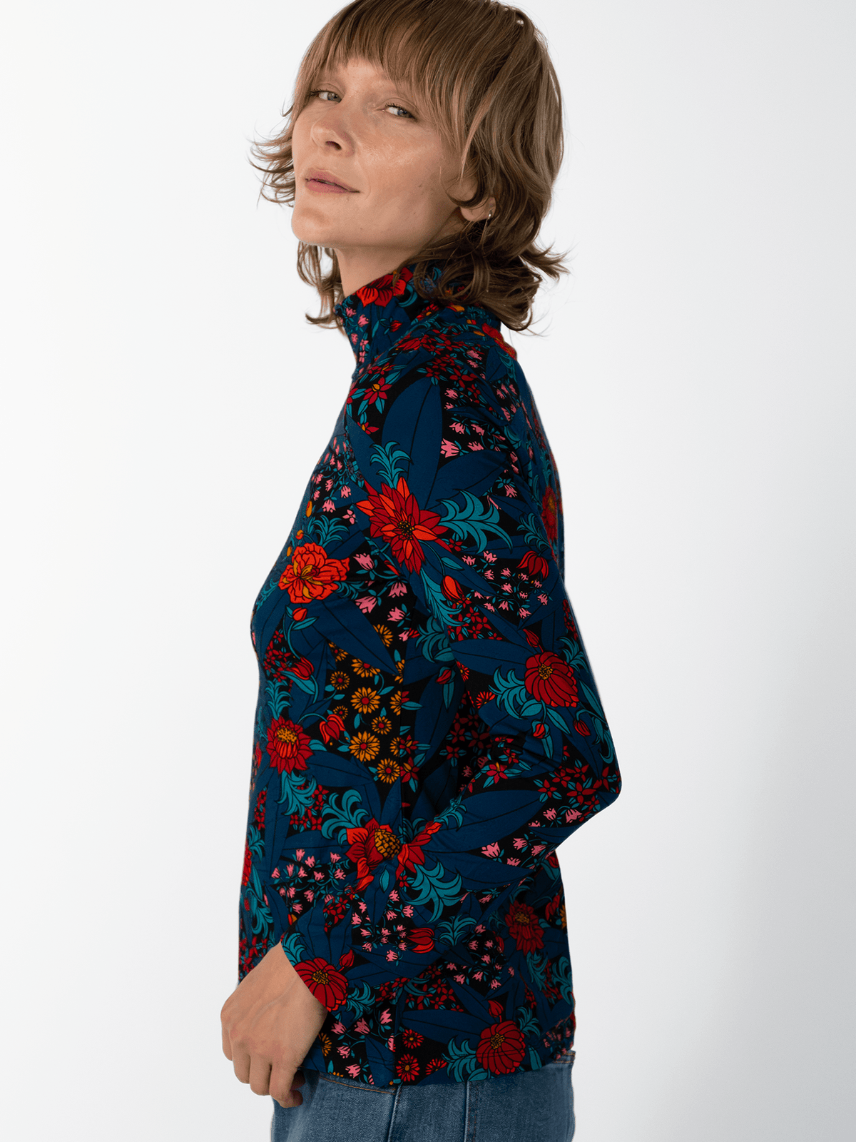 IDA tee Splendor Teal - Lesley Evers-basics-ida-long sleeve