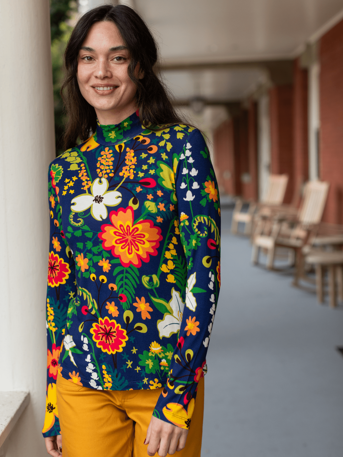 IDA tee Woodland Navy - Lesley Evers - basics - ida - long sleeve