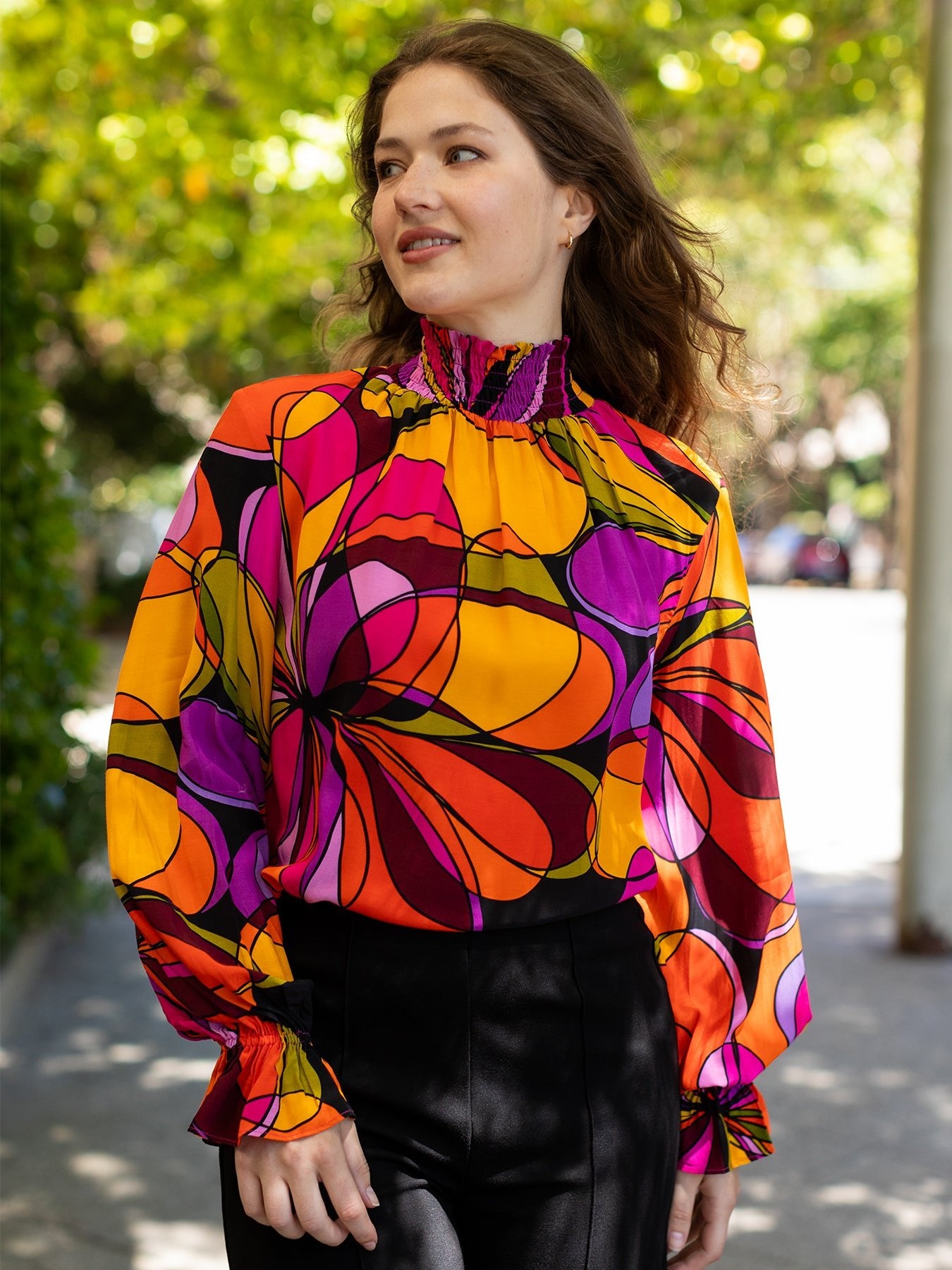 INGRID blouse Coronado Fuchsia - Lesley Evers - Shop - Shop/All Products - Shop/Separates