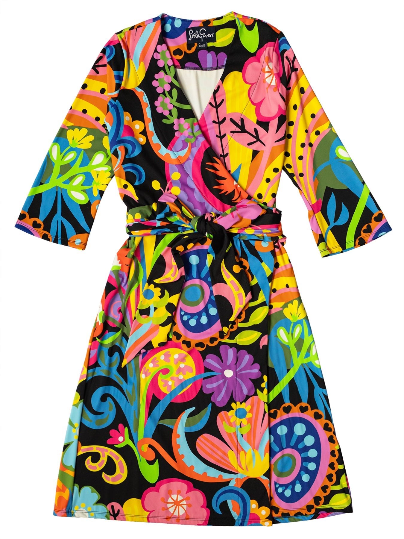 JACKIE wrap dress Bonanza - Lesley Evers - Dress - pink wave - Shop