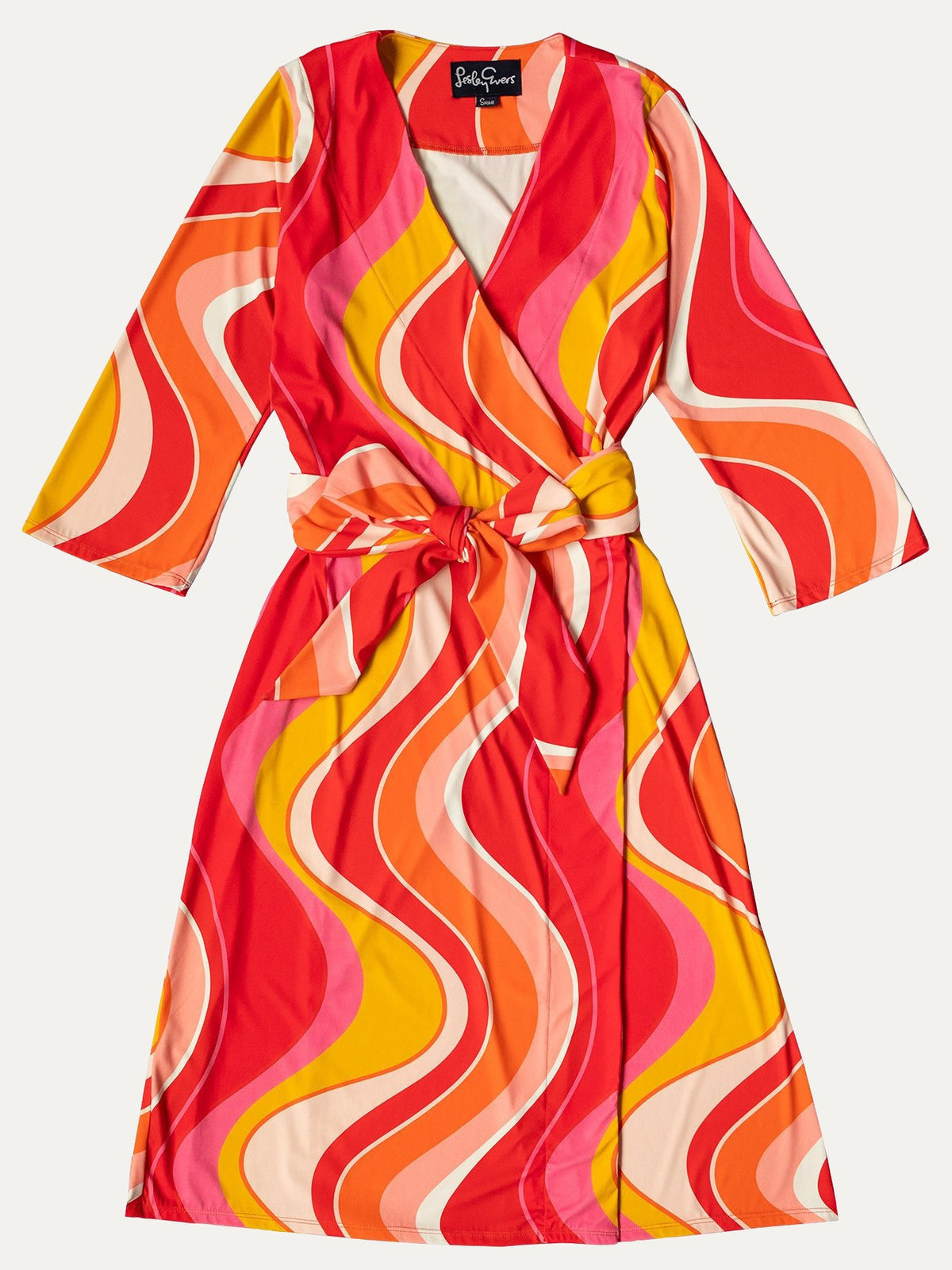 JACKIE wrap dress Pink Wave - Lesley Evers-Dress-NO_EXCHANGE-pink wave