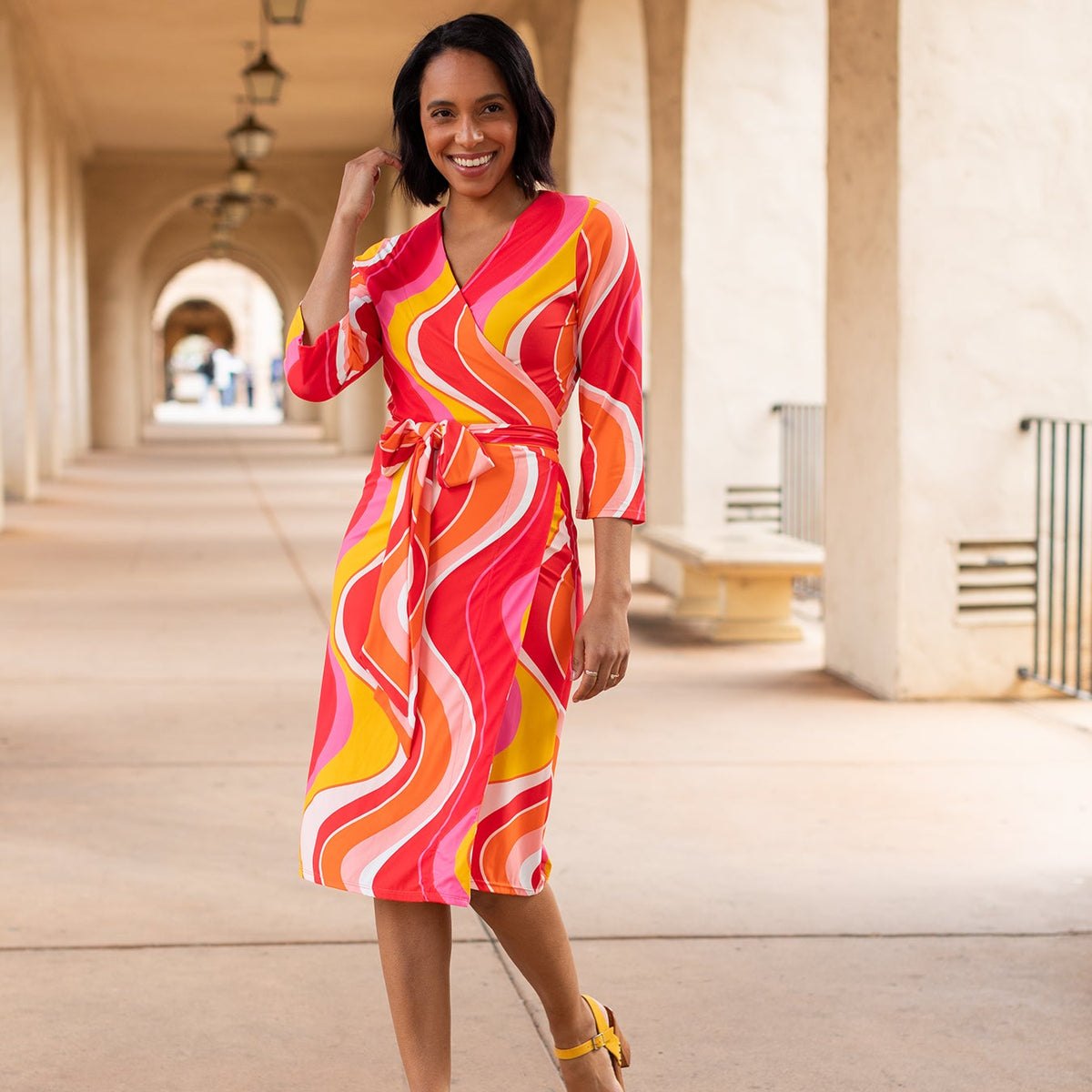 JACKIE wrap dress Pink Wave