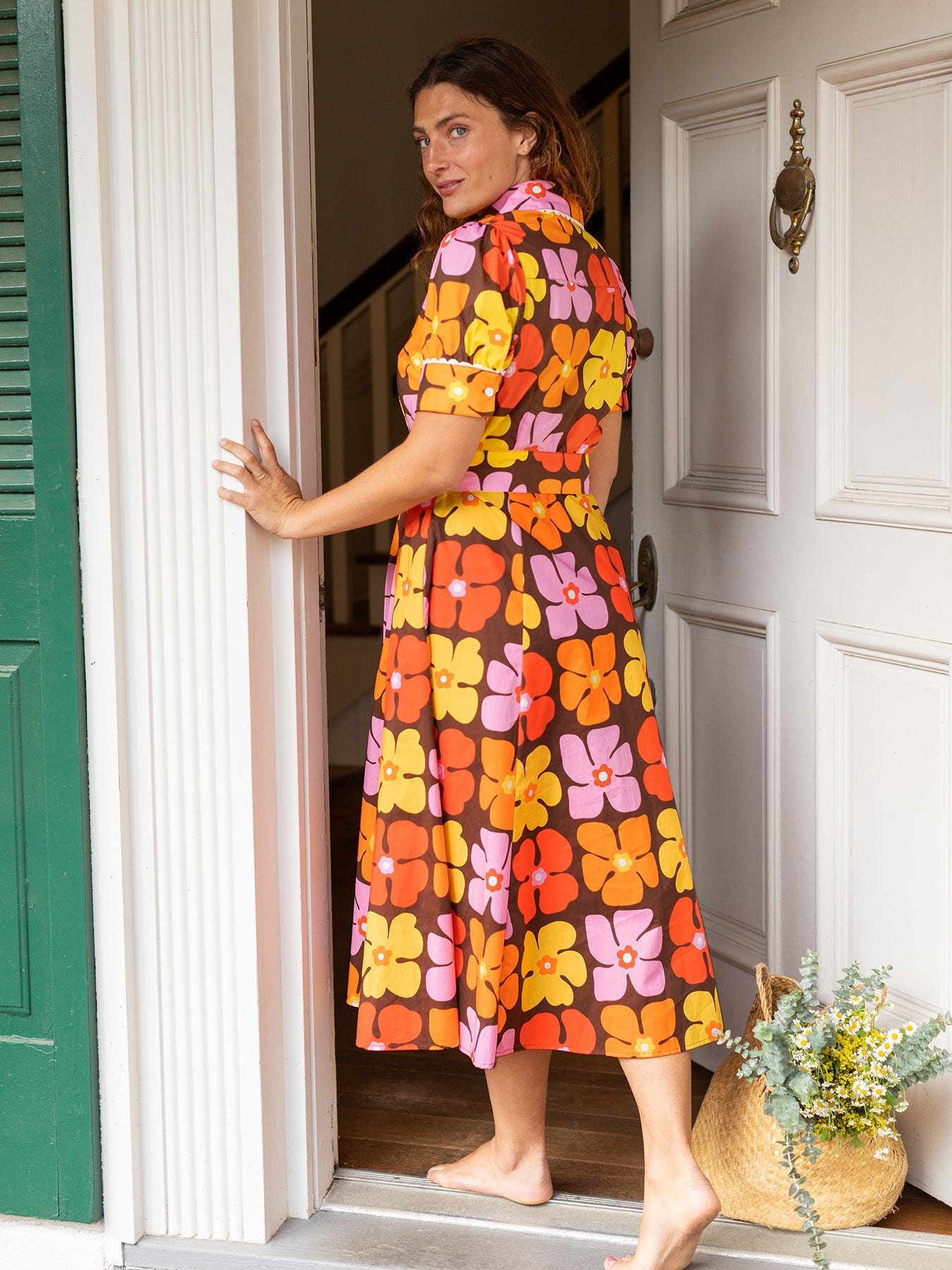 JANE dress Bountiful Pink - Lesley Evers - cotton dress - Dress - Printed Dress