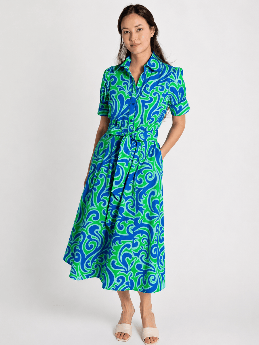 JANE dress Filigree Green – Lesley Evers