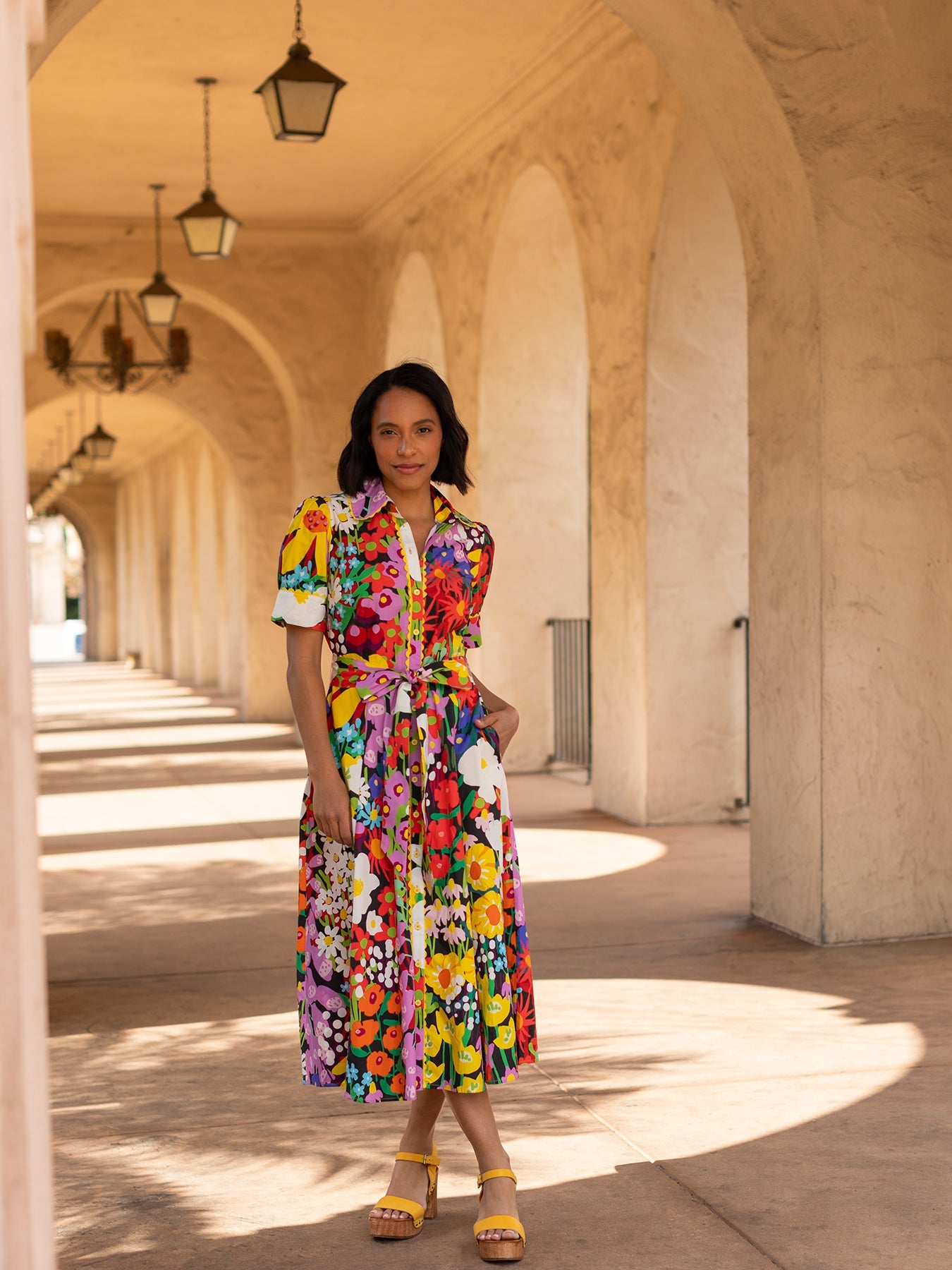 JANE dress Garden Party - Lesley Evers - cotton dress - Dress - Printed Dress