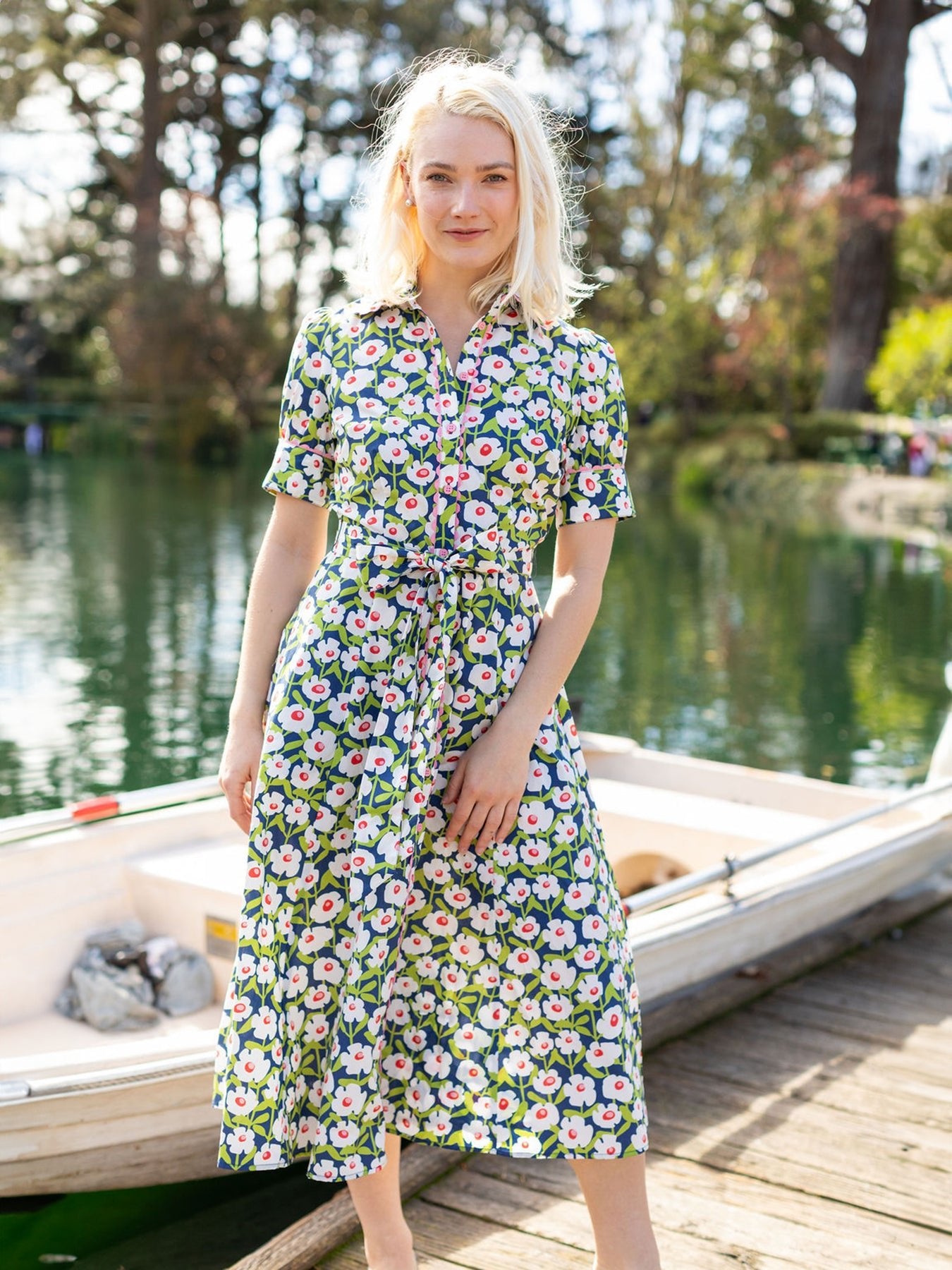 JANE dress Mod Blooms - Lesley Evers - cotton dress - Dress - Printed Dress
