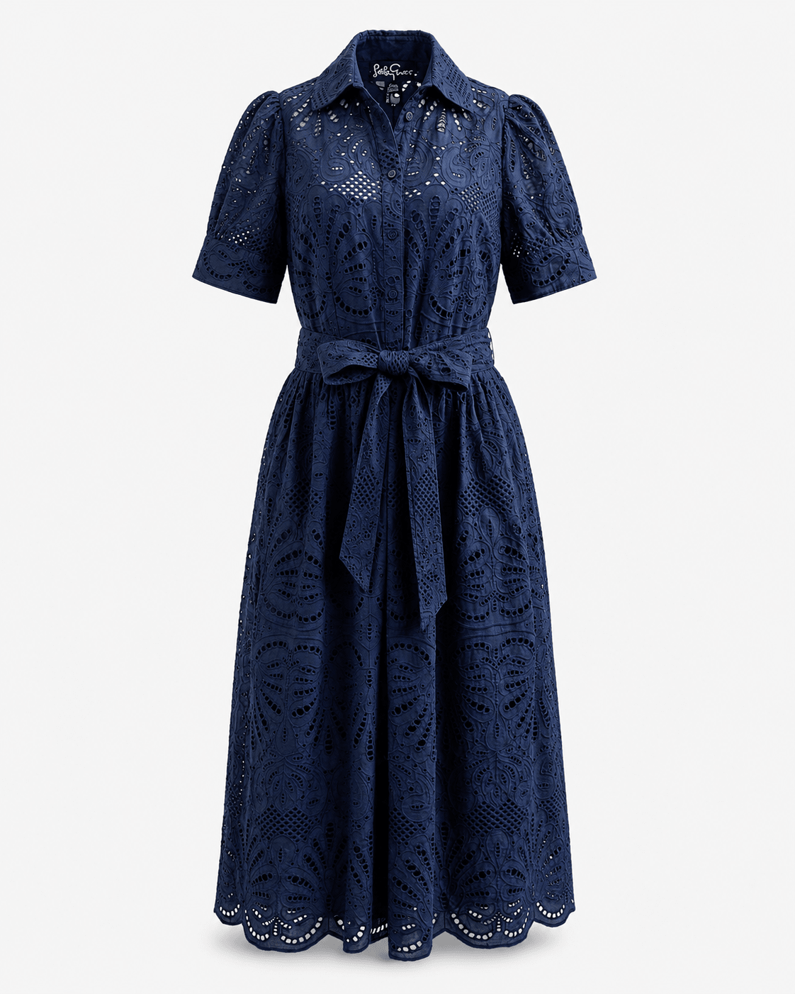 JANE dress Navy Eyelet - Lesley Evers - Dress - eyelet - eyelet dress