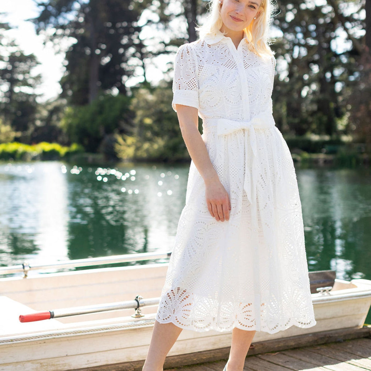 JANE dress White Eyelet XL