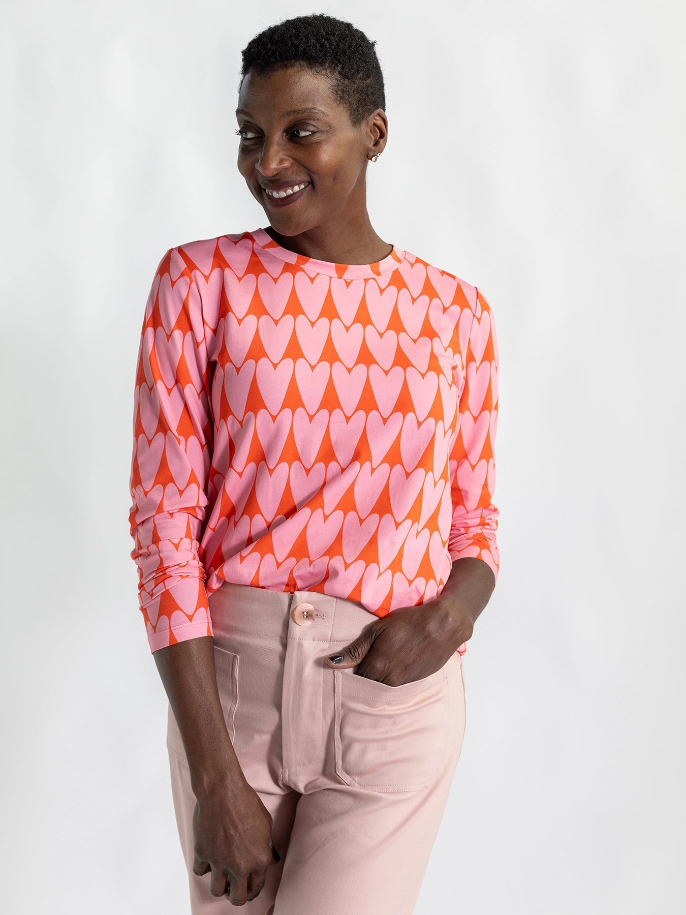 JEANETTE tee Hearts - Lesley Evers - Black - black and white - Shop