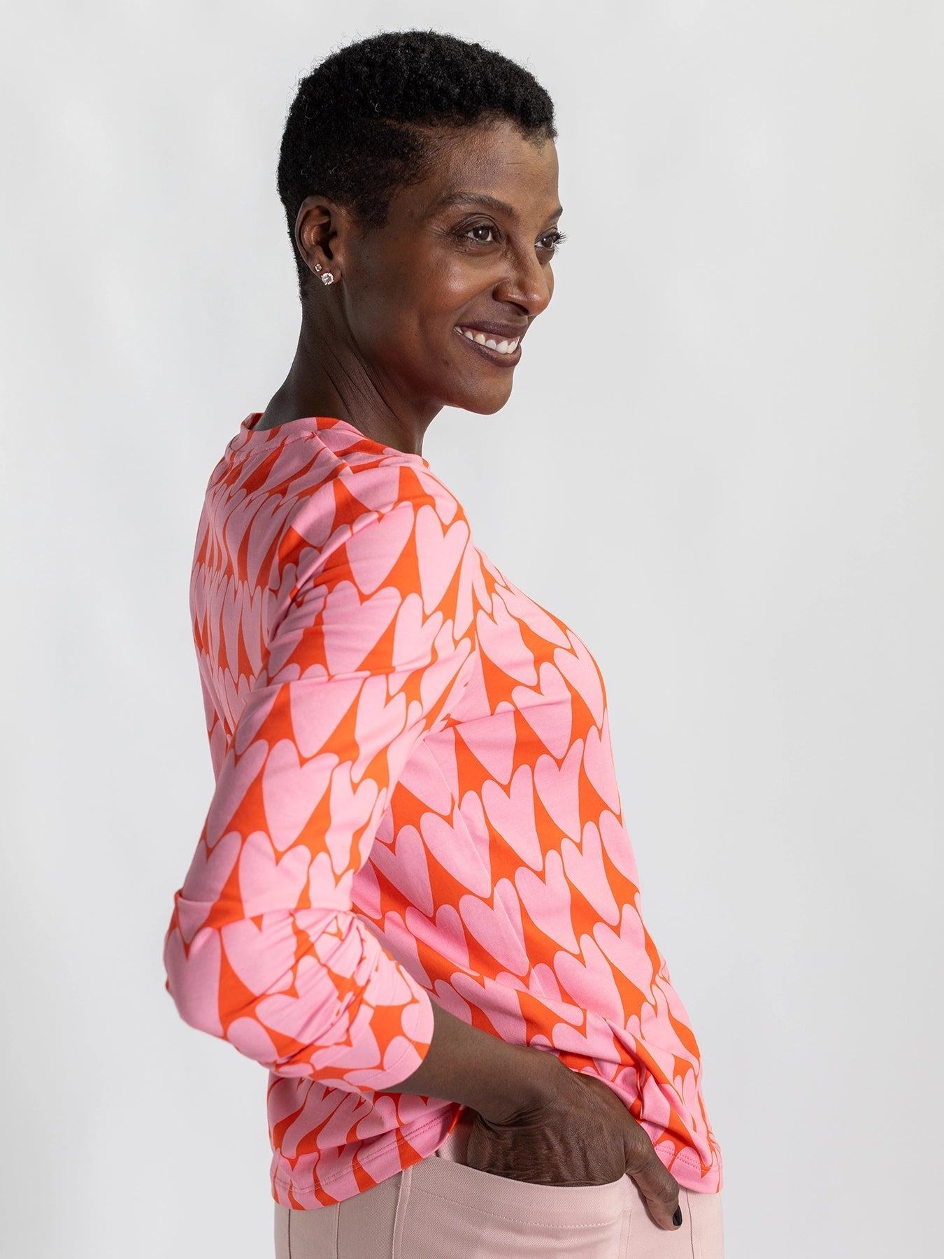 JEANETTE tee Hearts - Lesley Evers - Black - black and white - Shop