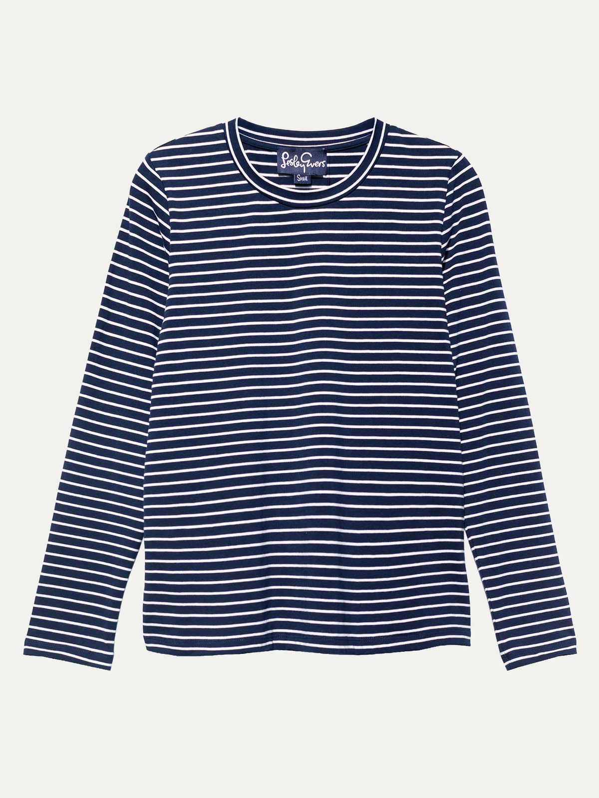 JEANETTE tee Navy & White Stripe - Lesley Evers-Black-black and white-Shop