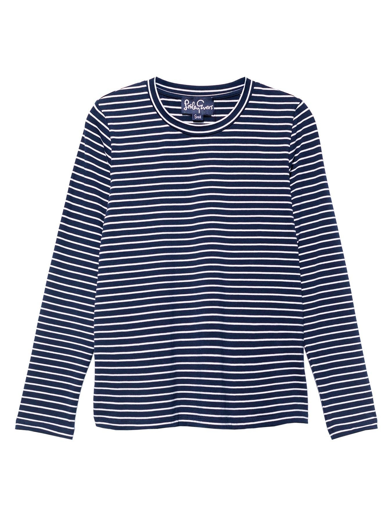 JEANETTE tee Navy & White Stripe - Lesley Evers - Black - black and white - Shop