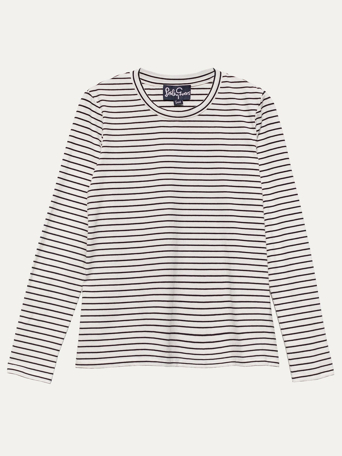 JEANETTE tee White & Black Stripe - Lesley Evers-Black-black and white-Shop