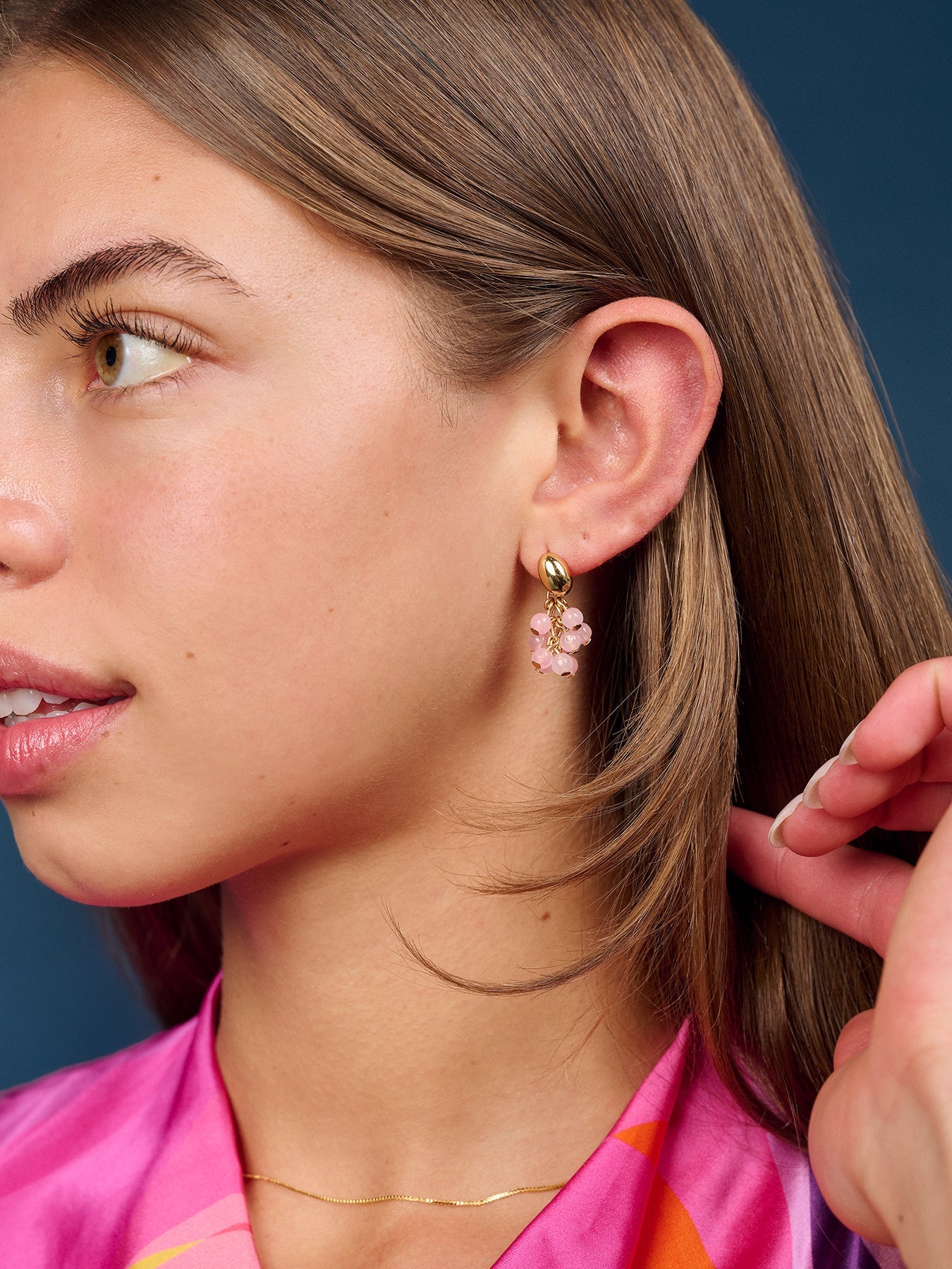 JOLIE Earrings Rose Quartz - Lesley Evers-Accessories-accessory-new
