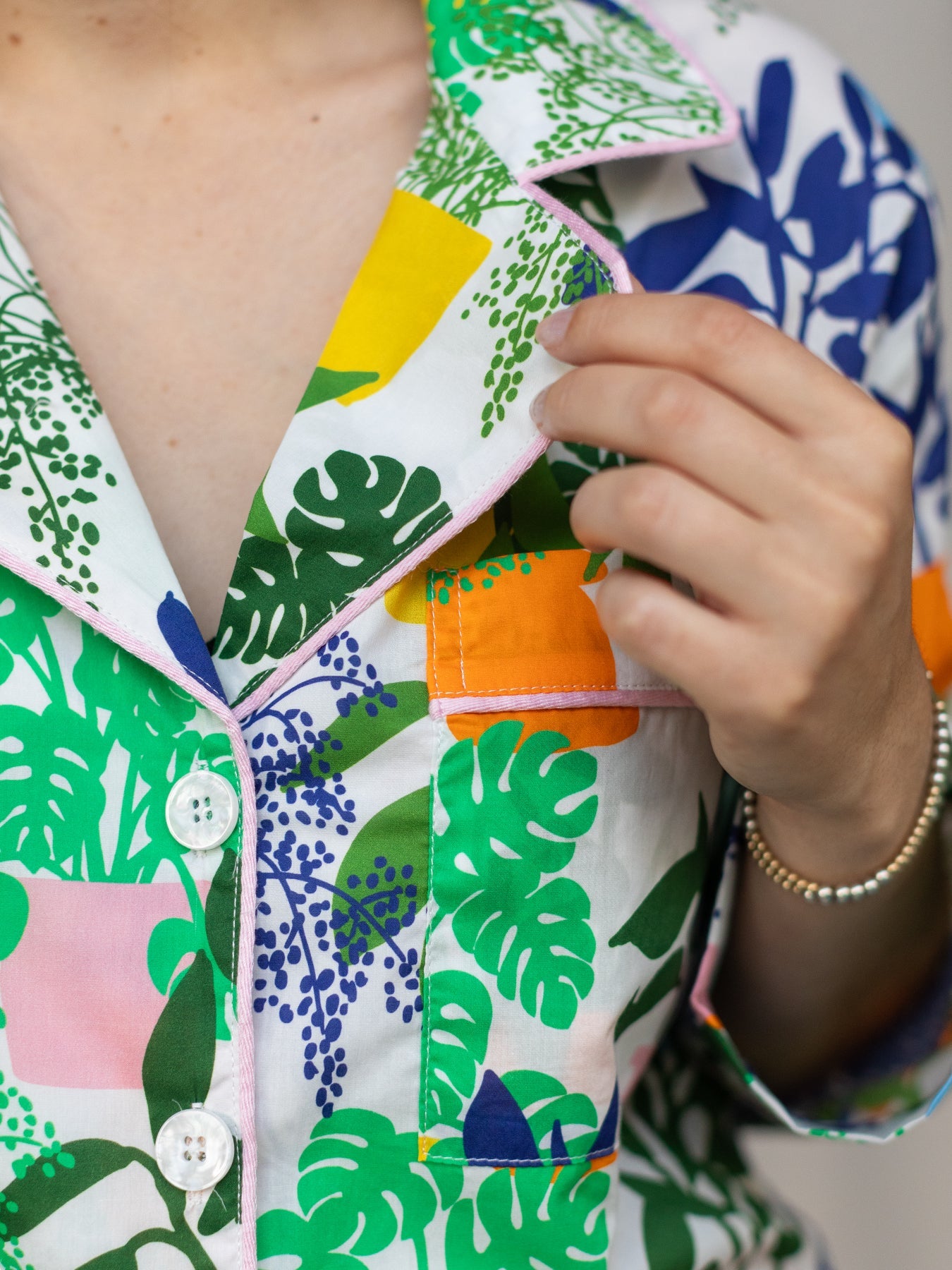 JOSEPHINE pajama Houseplants - Lesley Evers - cotton PJs - friday - gifts under $150