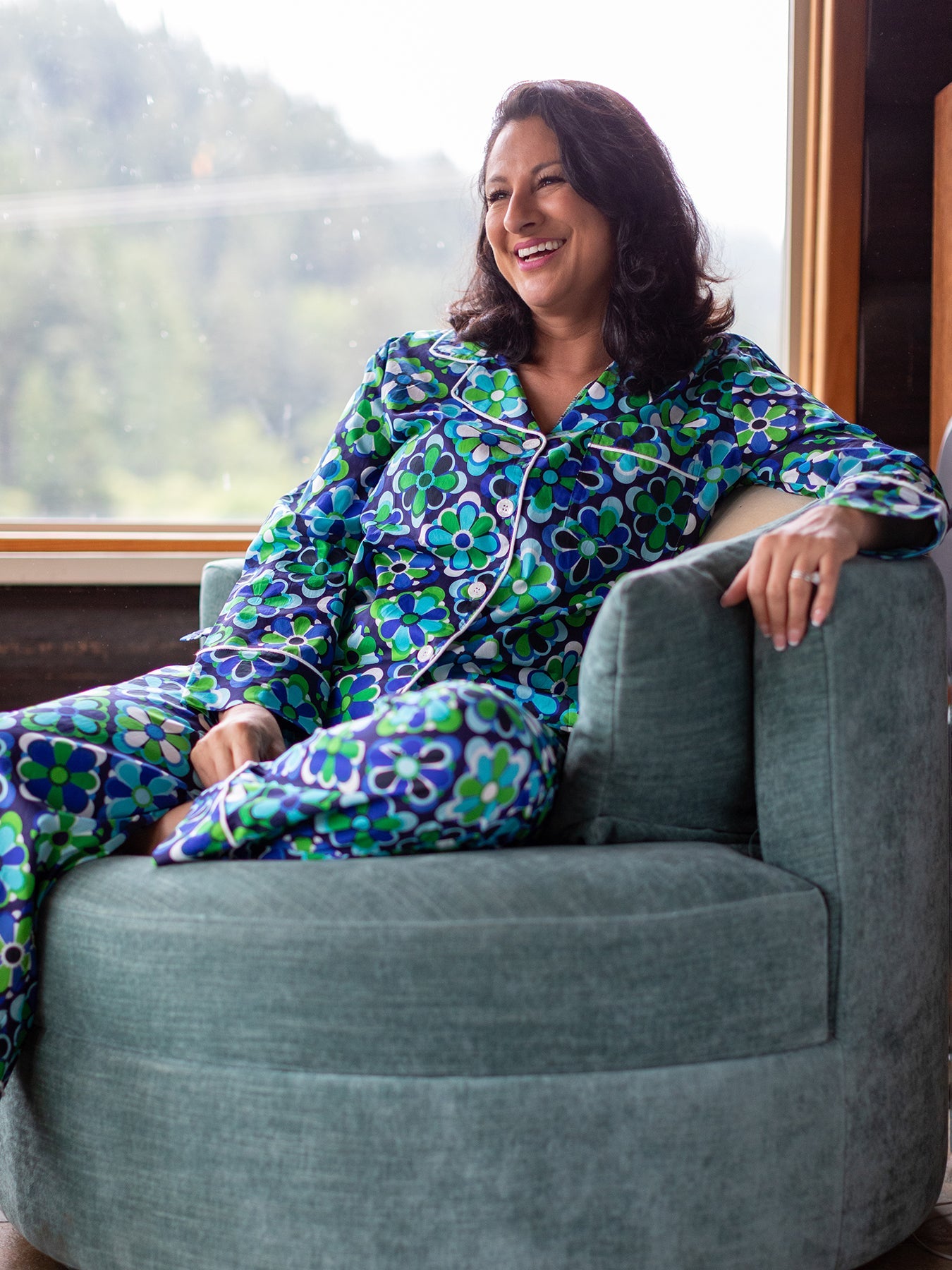 JOSEPHINE pajama set Jubilee Blue - Lesley Evers - cotton PJs - lounge - pajamas