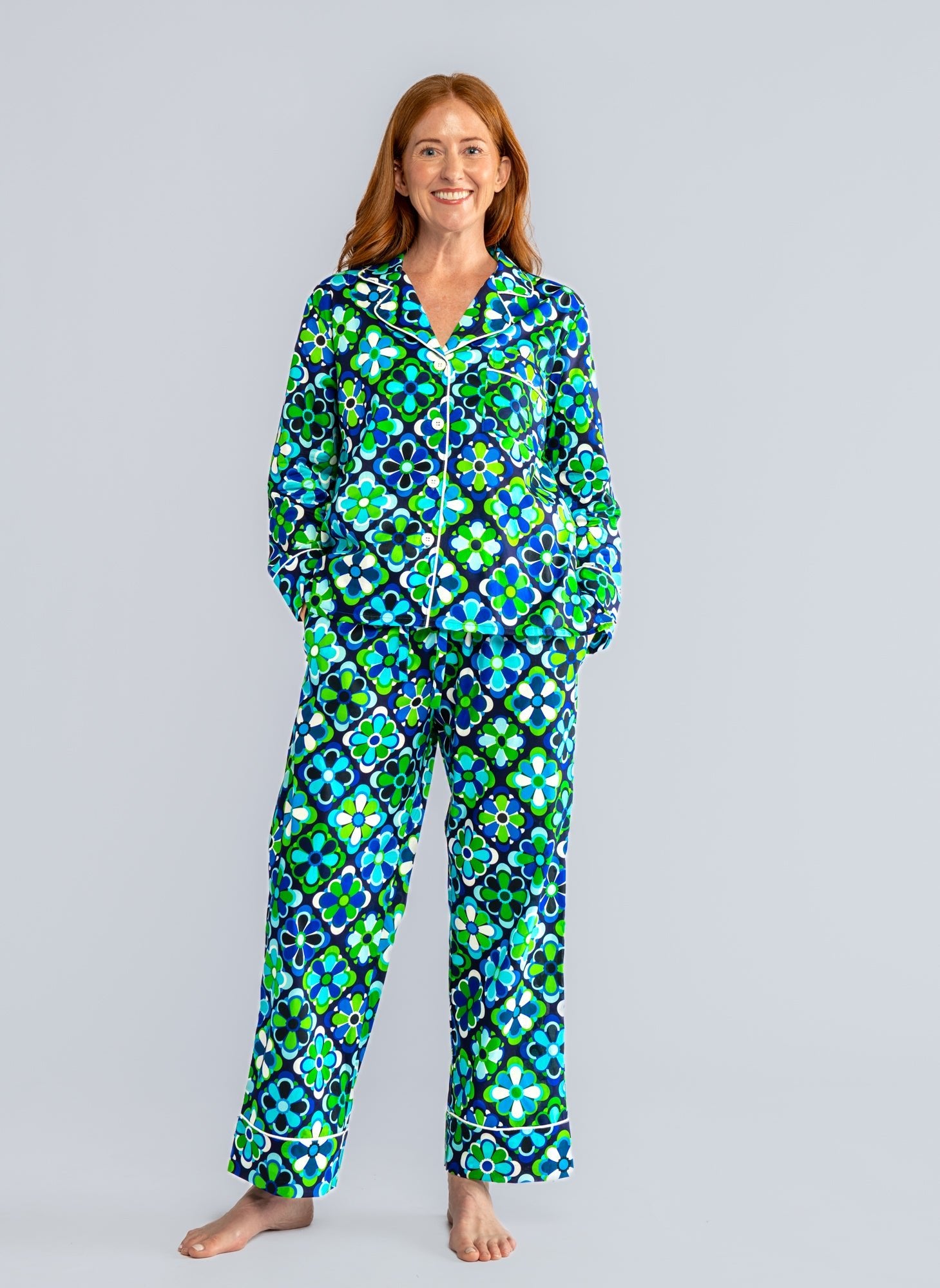 JOSEPHINE pajama set Jubilee Blue - Lesley Evers - cotton PJs - lounge - pajamas