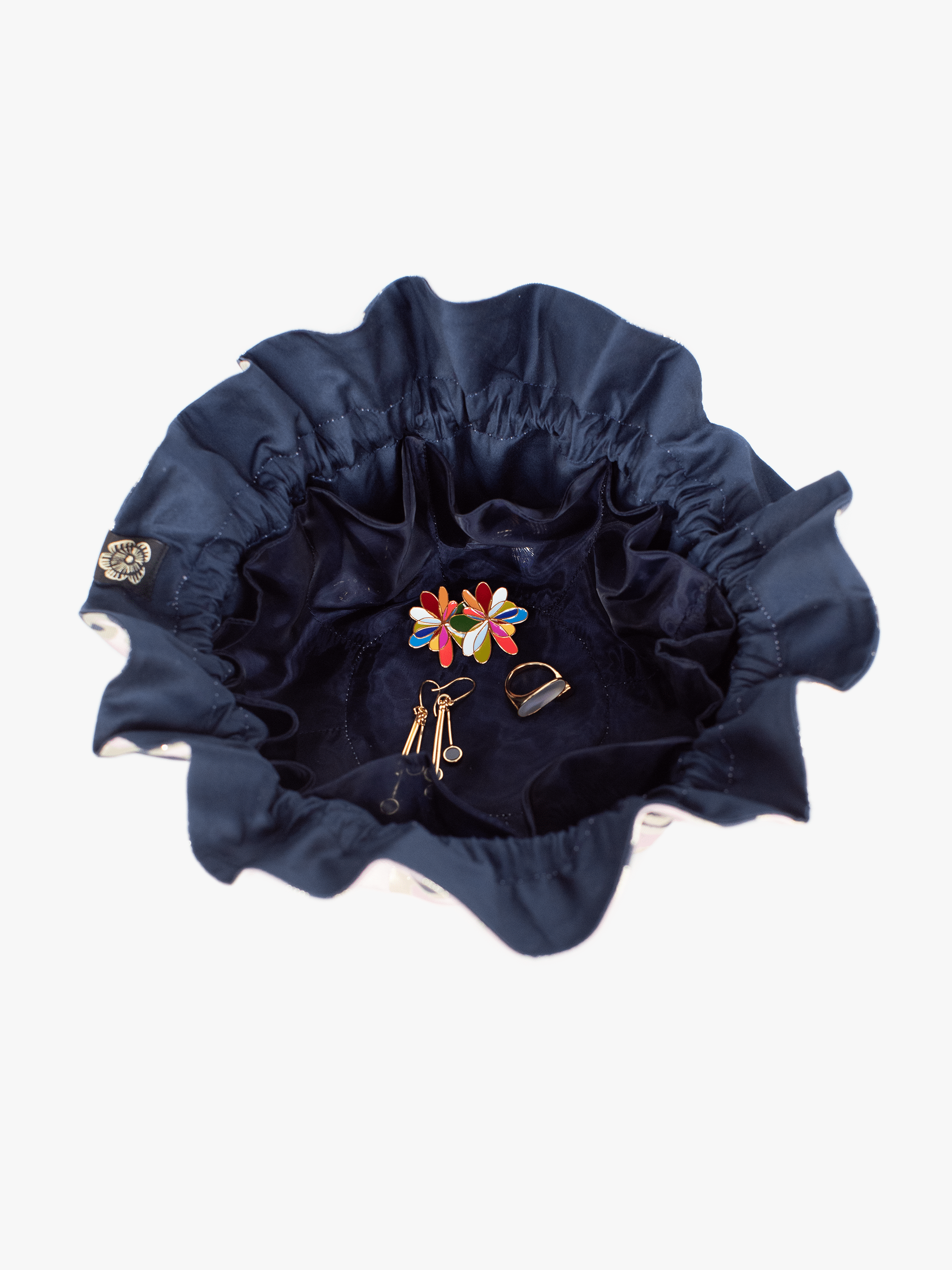 JOSIE jacquard jewelry pouch Filigree Lilac - Lesley Evers - case - cosmetic bag - gifts under $75